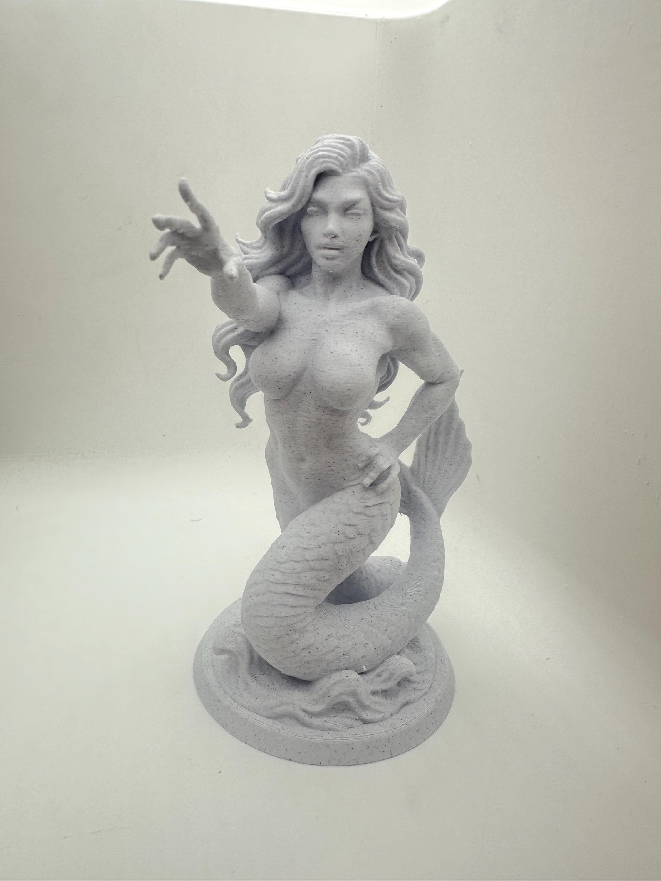 Mermaid Sexy Figurine 6” Mythical Sea Goddess Ocean Home Beach House Coastal Decor Sculpture