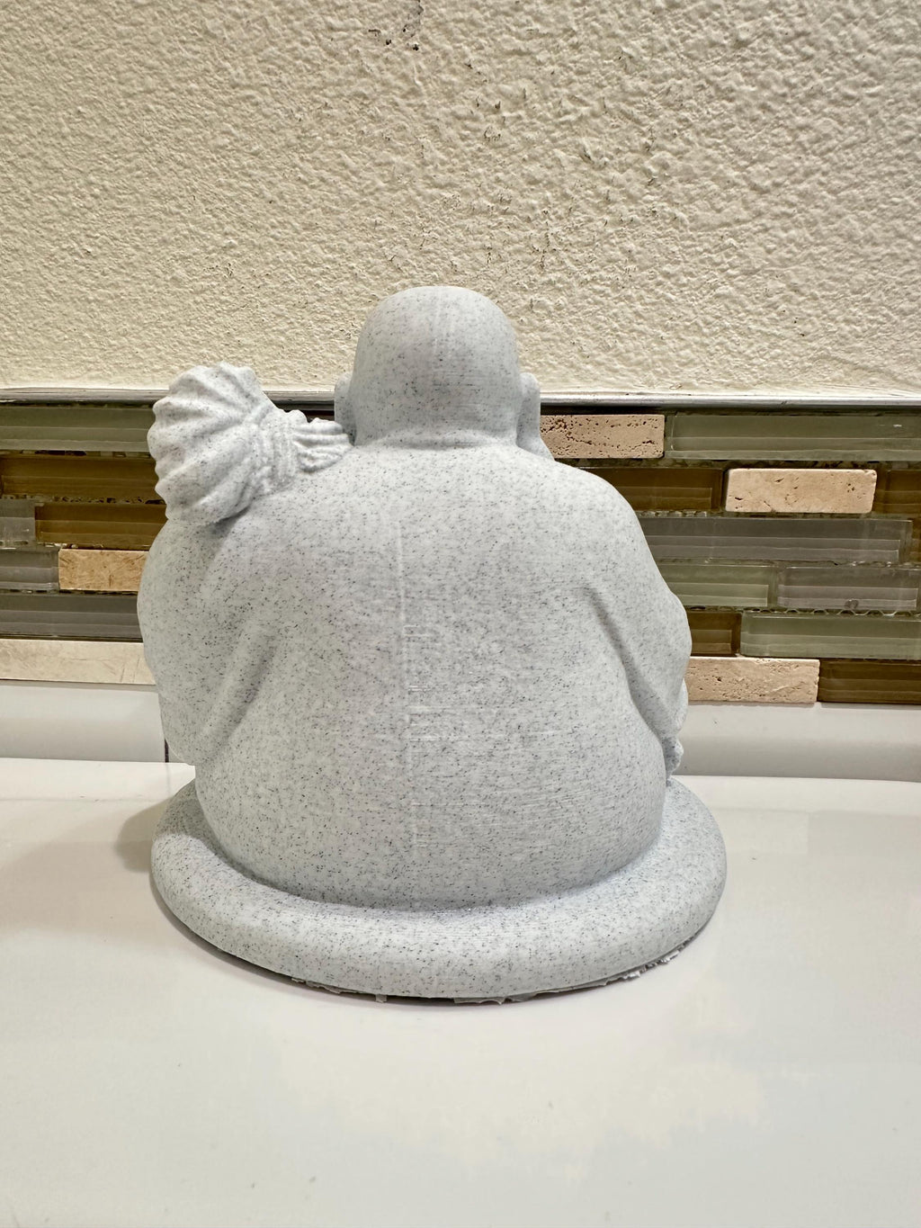 Laughing Buddha Statue 6” Zen Meditation Home Decor - Meditating Desk Decor - Buddha Figurine - Spiritual Shelf Decor - Office Zen Decor