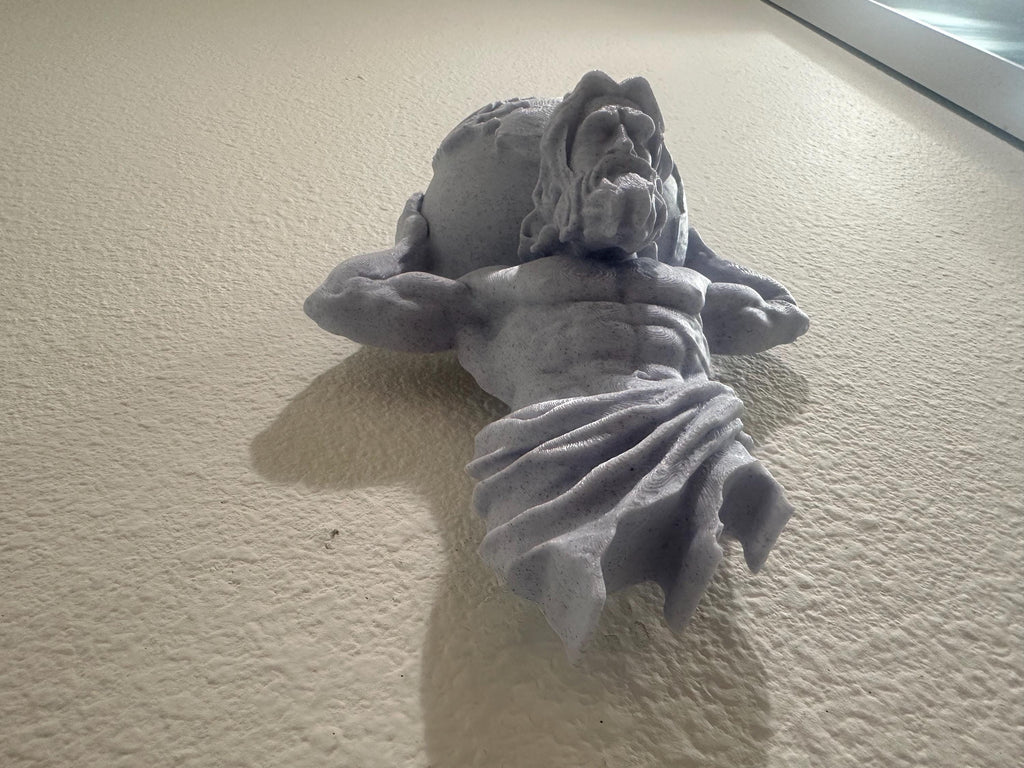 Atlas Wall Sculpture - Greek Titan Holding The World - Mythology Wall Art 9x7x3 - Greek Mythology Wall Mount Hanging