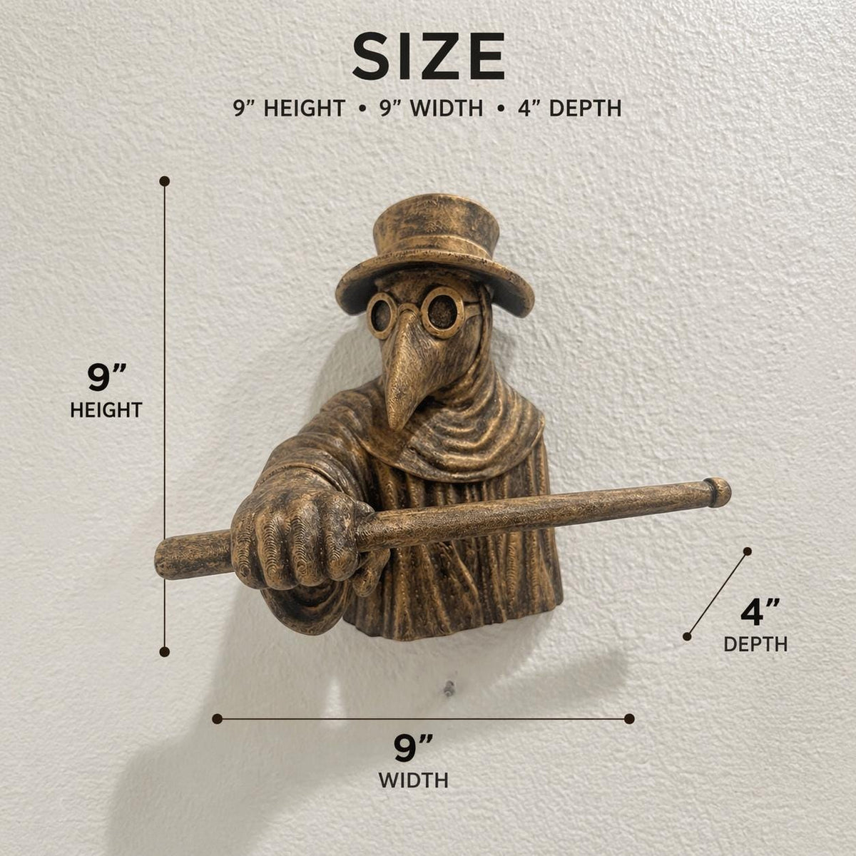 Plague Doctor Towel Holder — 9x9x4