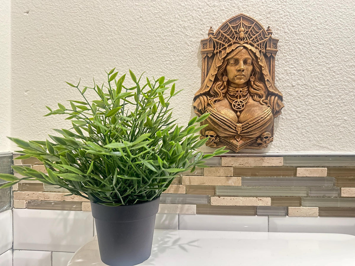 Gothic Widow Queen Wall Sculpture