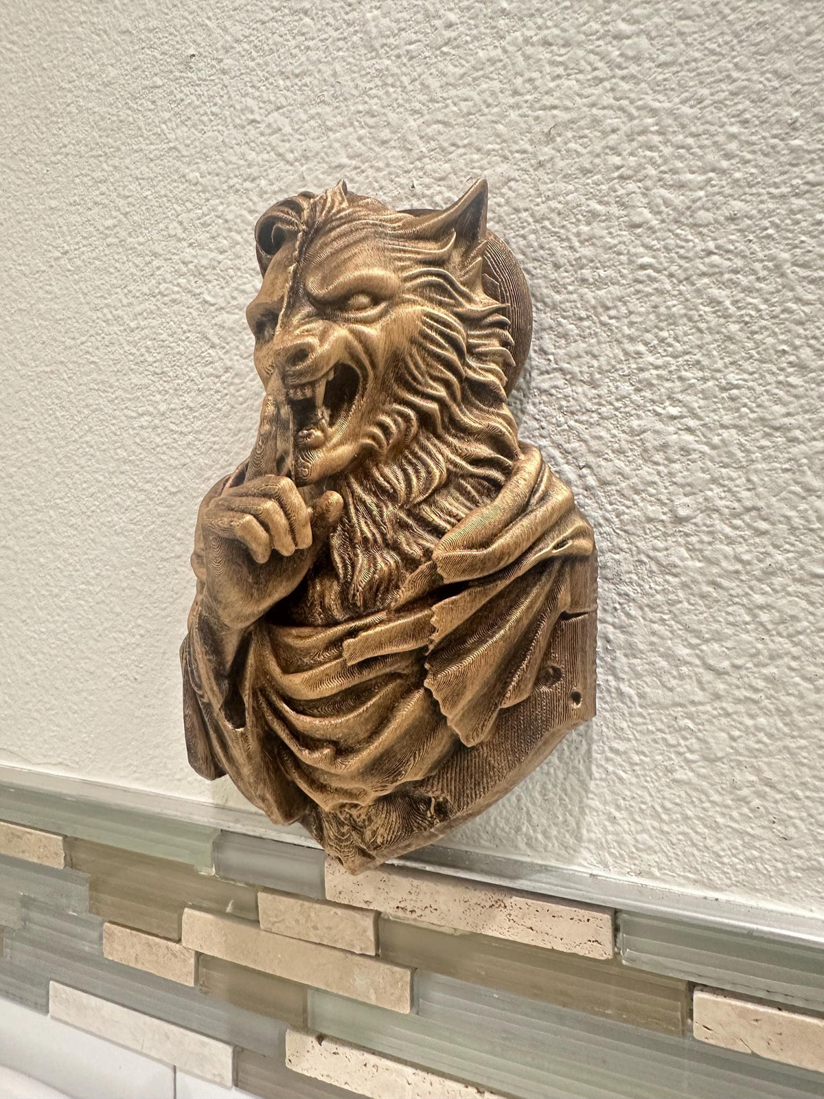 Werewolf Transformation Wall Sculpture