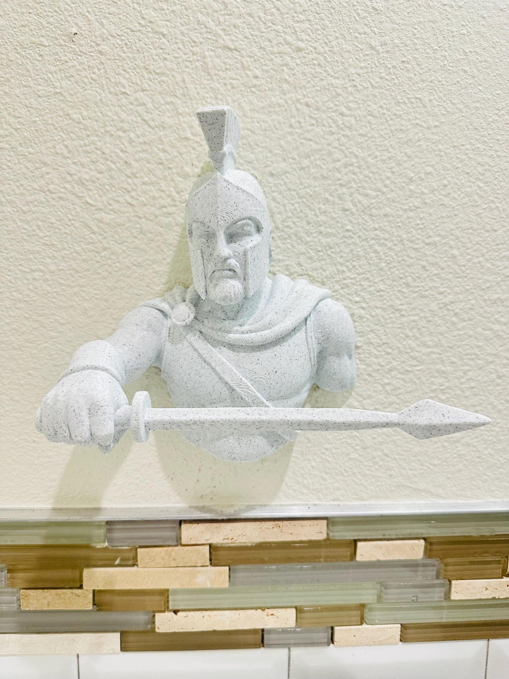 Spartan Hand Towel Holder - Greek Warrior Bathroom Decor - Masculine Gym Decor