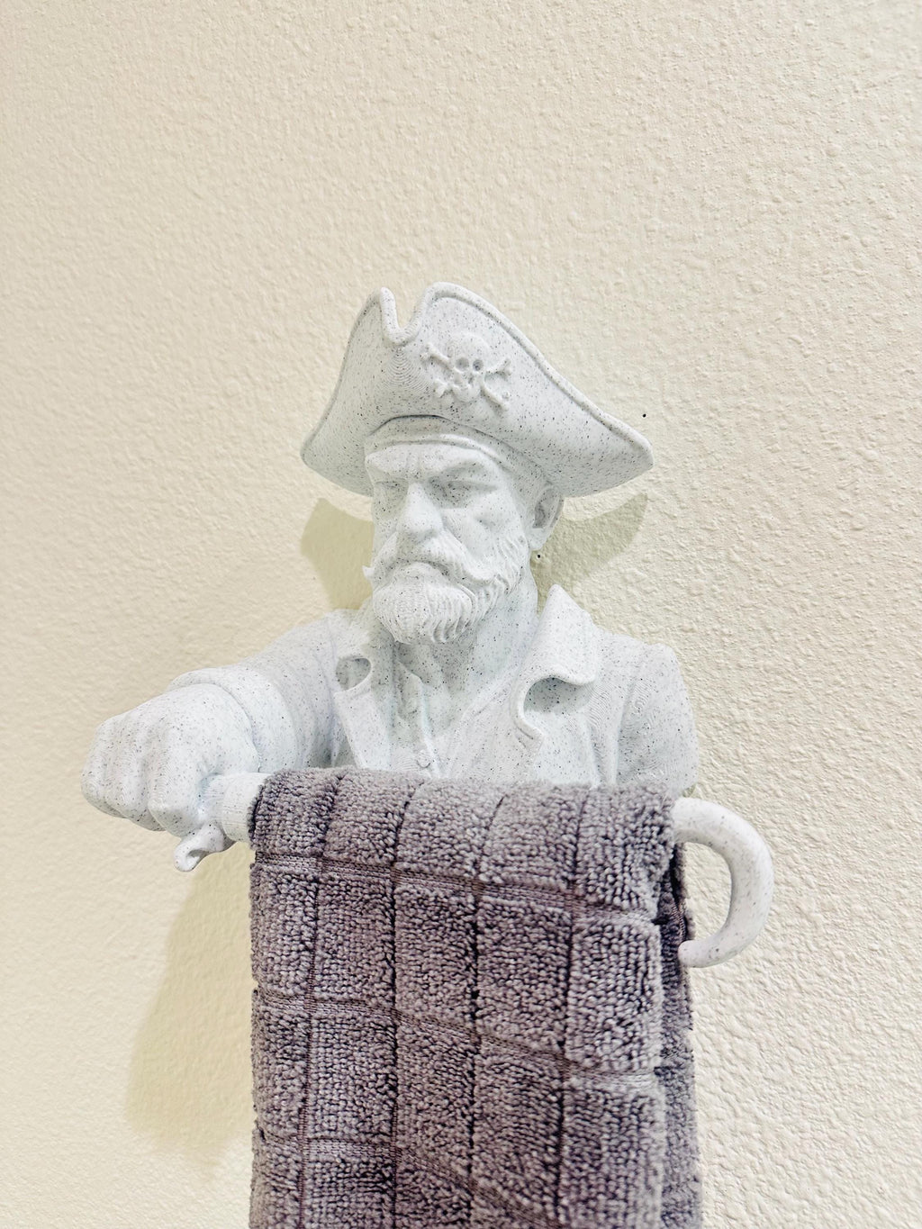 Pirate Hand Towel Holder - Nautical Bathroom Decor - Coastal Wall Sculpture - Maritime Beach House Decor
