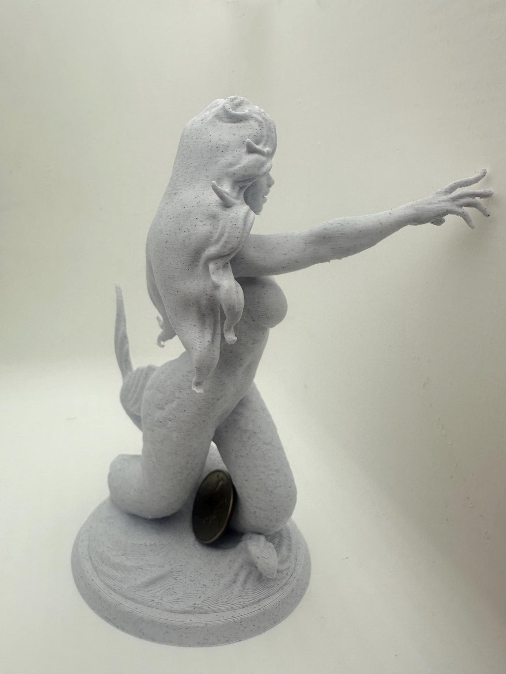 Mermaid Sexy Figurine 6” Mythical Sea Goddess Ocean Home Beach House Coastal Decor Sculpture
