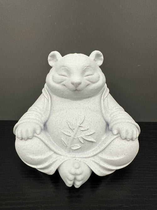 Buddha Panda Zen Meditation Statue - Peaceful Panda Sculpture - Yoga Decor - Meditation Room Decor - Cute Panda Figurine - Desk Decor 6”