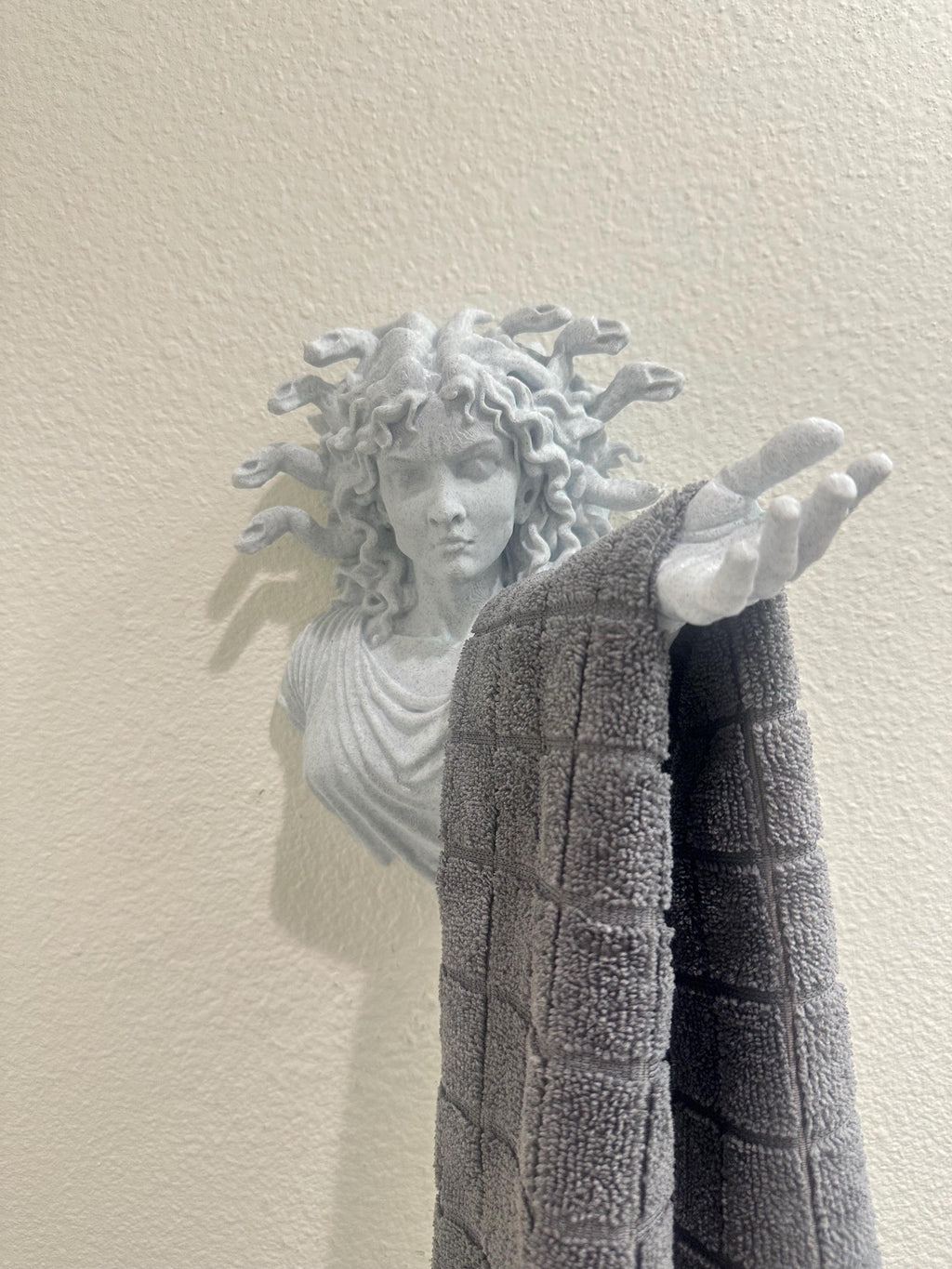 Medusa Hand Towel Holder - Greek Mythology Bathroom Wall Sculpture - Gothic Home Decor - Bathroom Decor Towel Hook - Gorgon Head of Snakes