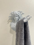 Medusa Hand Towel Holder - Greek Mythology Bathroom Wall Sculpture - Gothic Home Decor - Bathroom Decor Towel Hook - Gorgon Head of Snakes