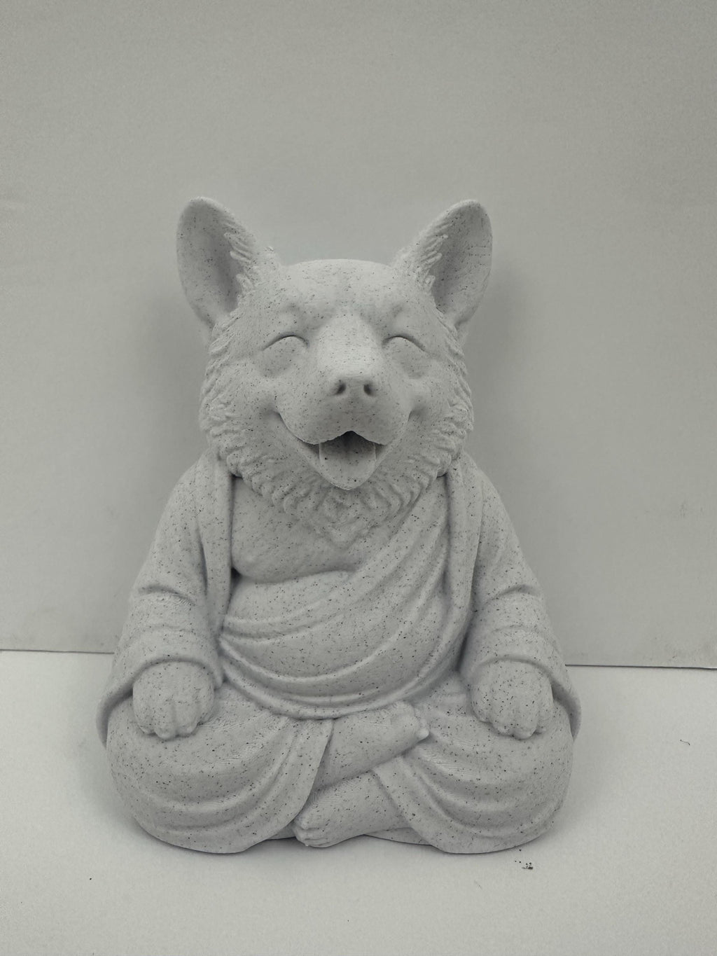 Corgi Buddha Statue | Meditating Corgi Figurine | Zen Dog Decor | Yoga Dog Sculpture | Dog Lover Gift | Mindfulness Home Decor 6”