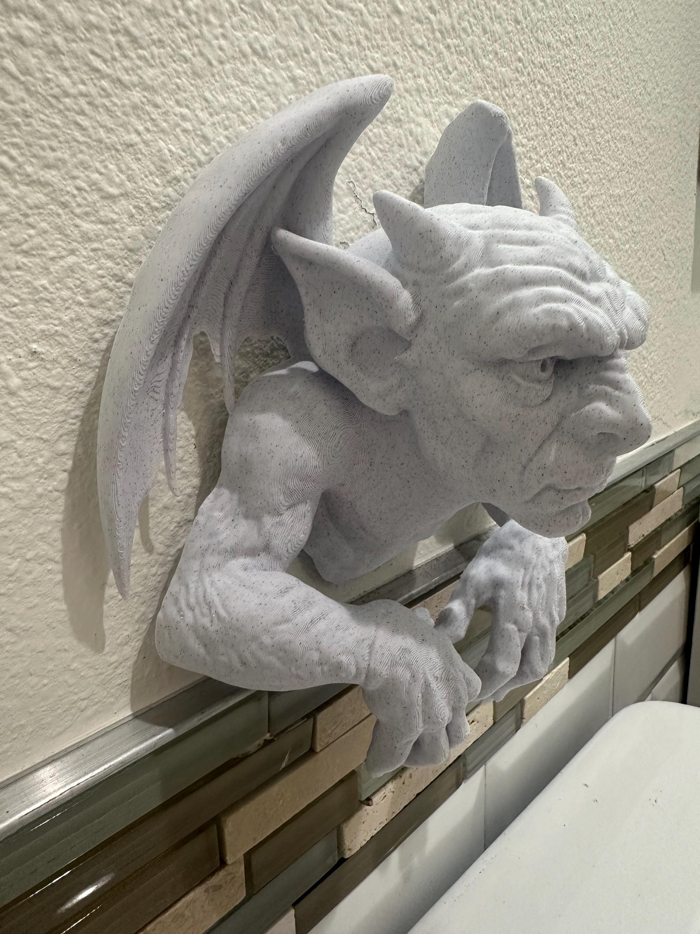 Gargoyle Wall Mount Hanging Sculpture 8x8x4 - Fantasty Creature Gothic Wall Home Decor Statue