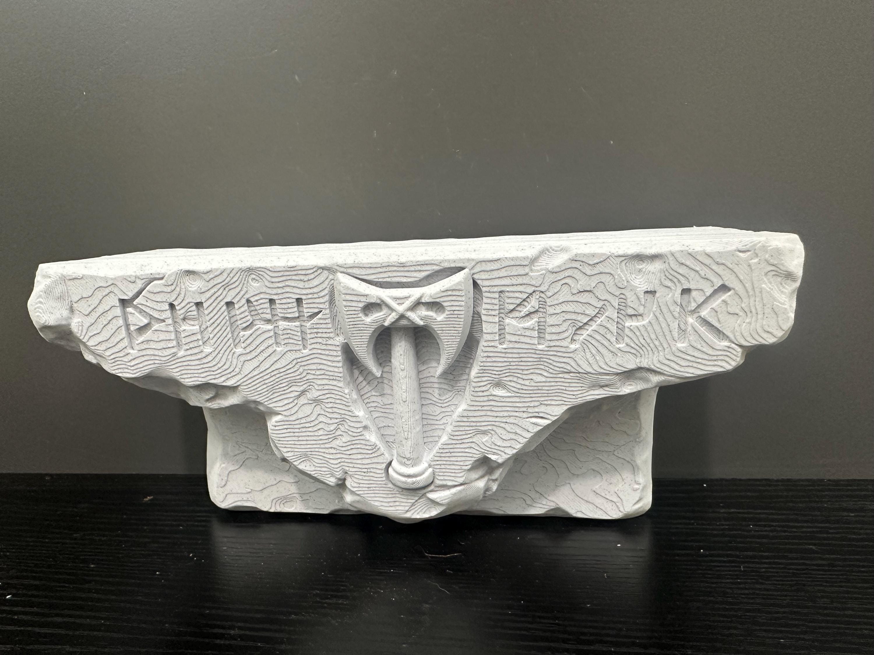 Viking Rune Wall Shelf - Norse Runestone Decor Stone Style Floating Shelf Nordic Mythology Wall Decor Pagan Home Decor 8.5x4x3”