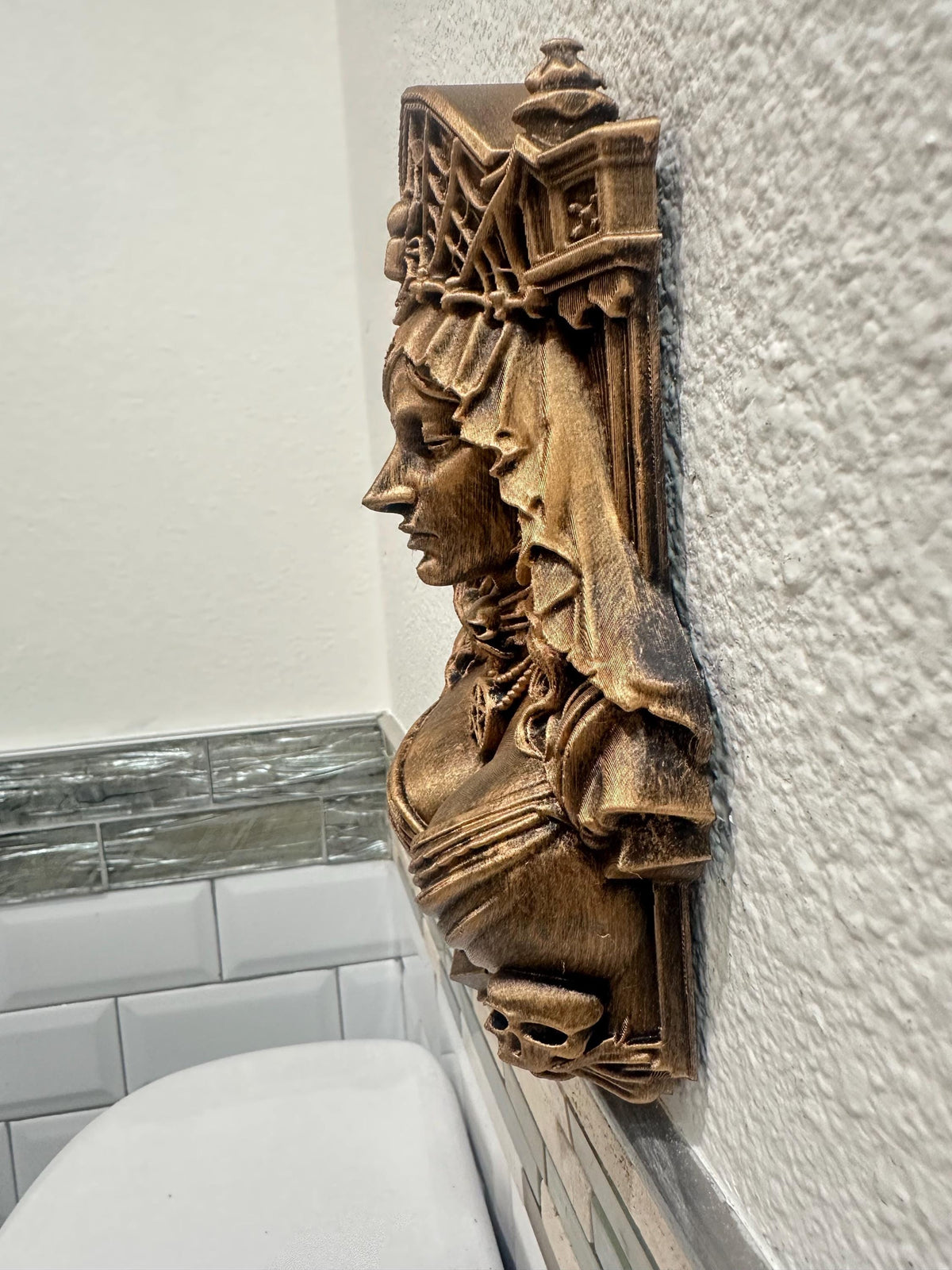 Gothic Widow Queen Wall Sculpture