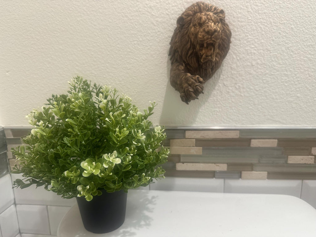 Fierce Lion Head Wall Sculpture — Two Sizes