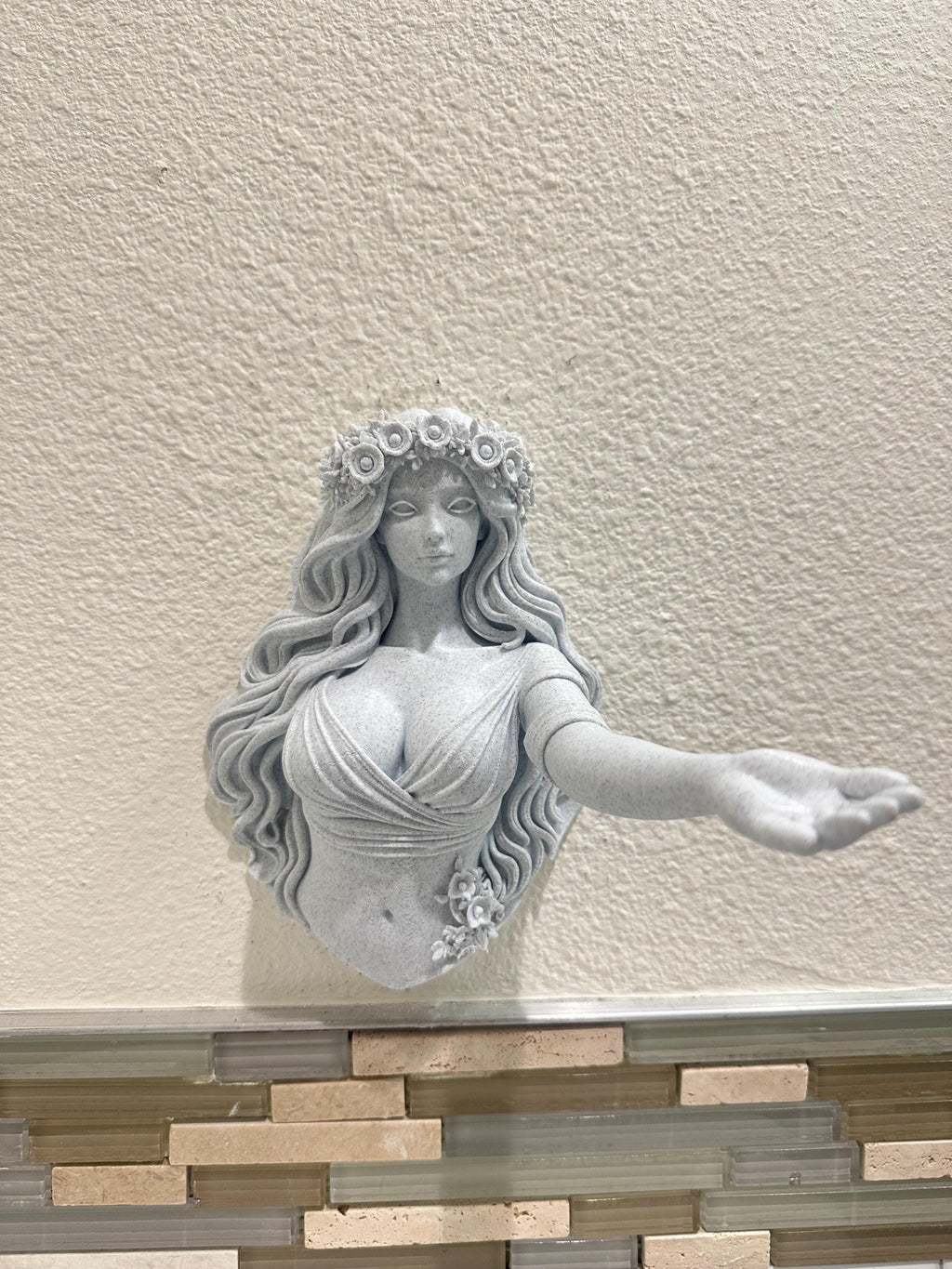 Persephone Greek Goddess Wall Hand Towel Holder Mount - Greek Mythology Bathroom Decor - Classical Roman Wall Sculpture - Hand Towel Hook 9”