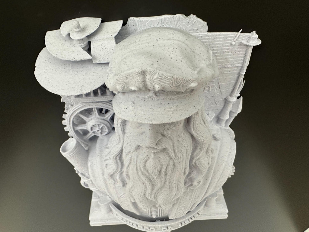 Leonardo da Vinci Wall Sculpture - Renaissance Inventor Bust Plaque - Scientist Wall Art - Library Office Decor - Shelf Decor Statue
