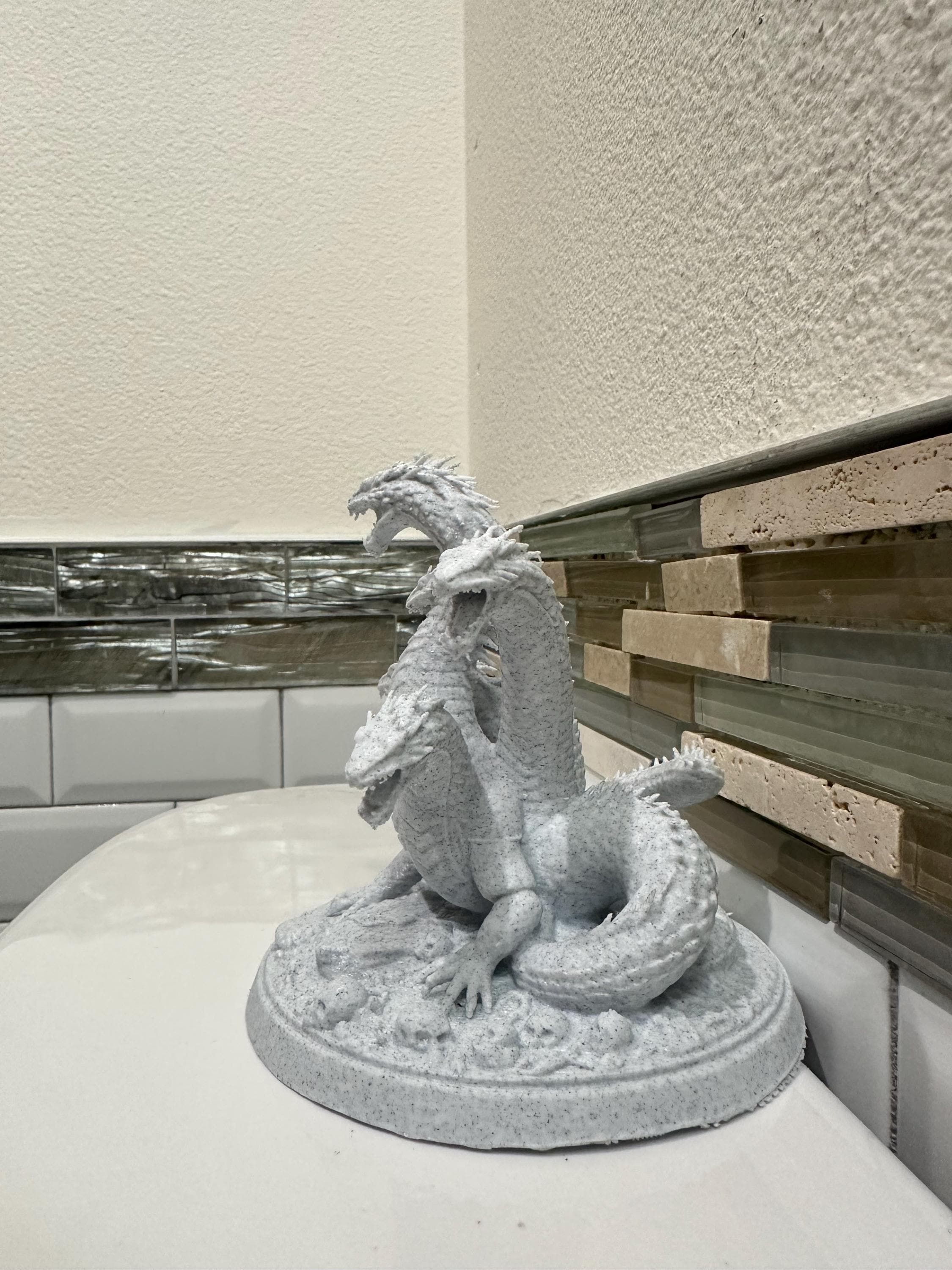 Hydra Multi Headed Dragon Statue - Mythology Sculpture Decor - Classical Serpent Figurine - Mythical Shelf Decor - Fantasy Monster Creature