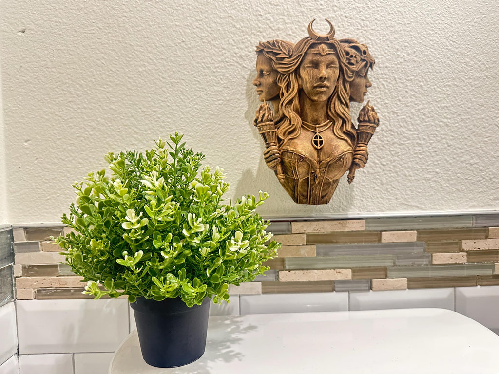 Triple Goddess Hecate Wall Sculpture