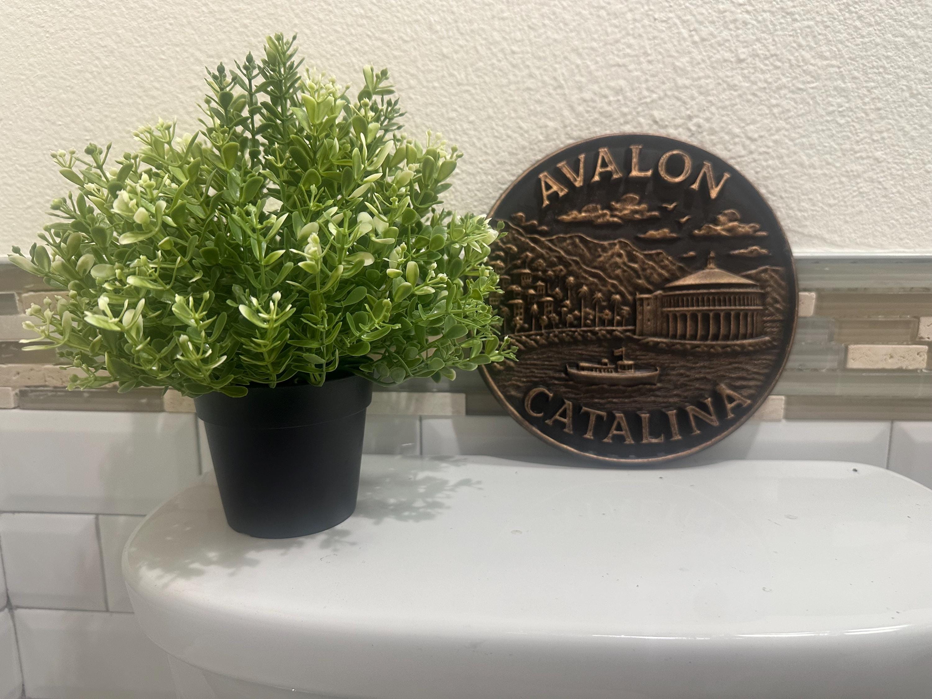 Limited Hand Painted Avalon Bay Santa Catalina Island 8” x 8” 3d Relief Wall Art Plaque Casino Sculpture
