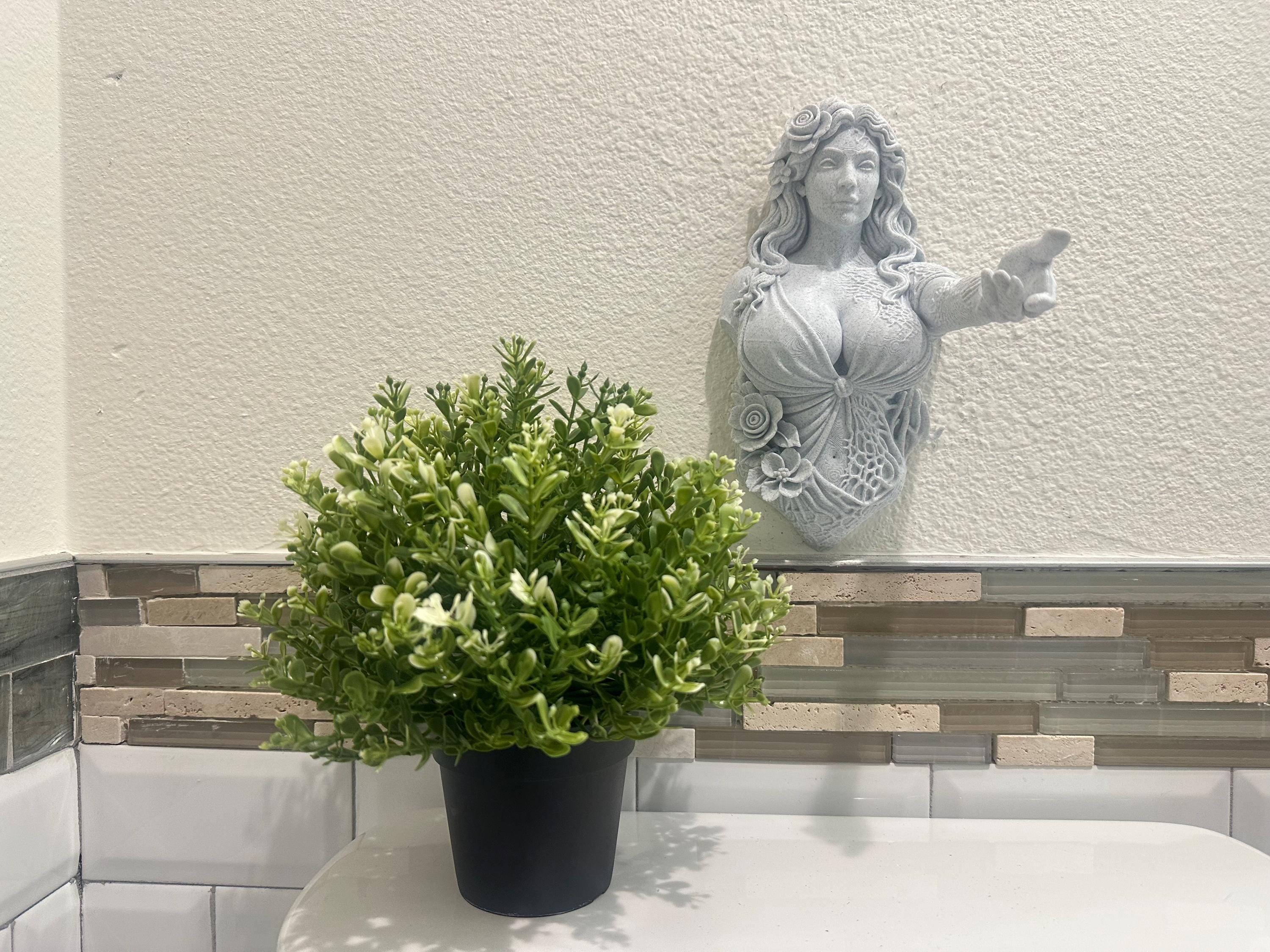 Persephone Goddess Wall Hand Towel Holder - Greek Mythology Bathroom Decor - Classical Wall Sculpture - Hand Towel Hook 9”