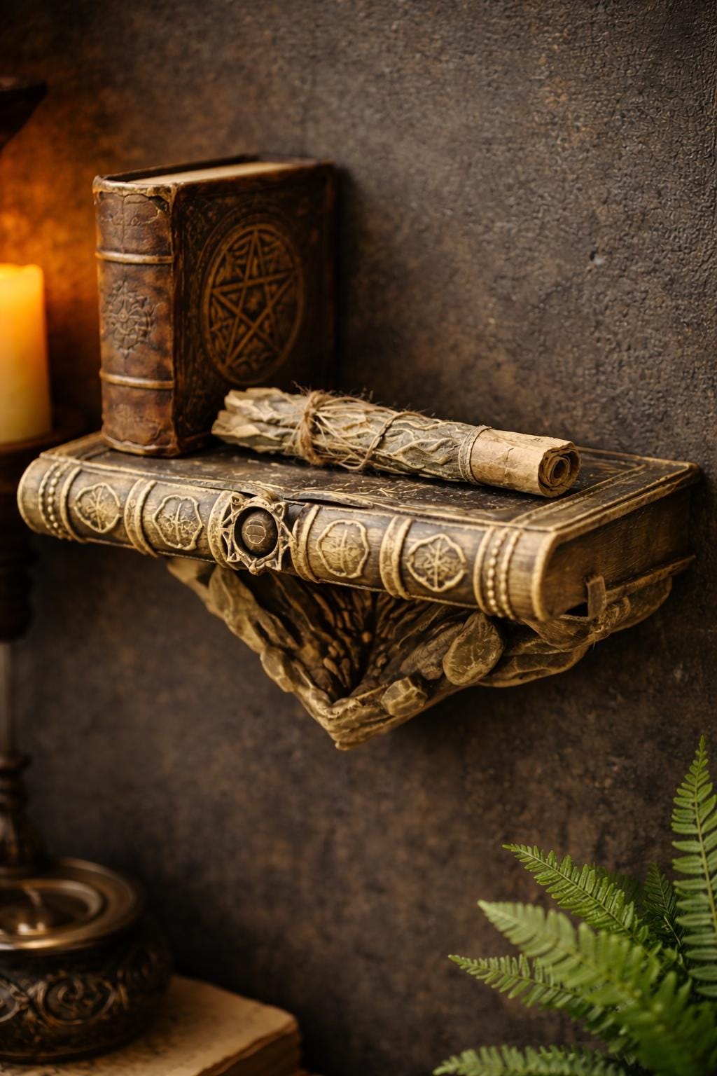 Spellbook Altar Wall Shelf