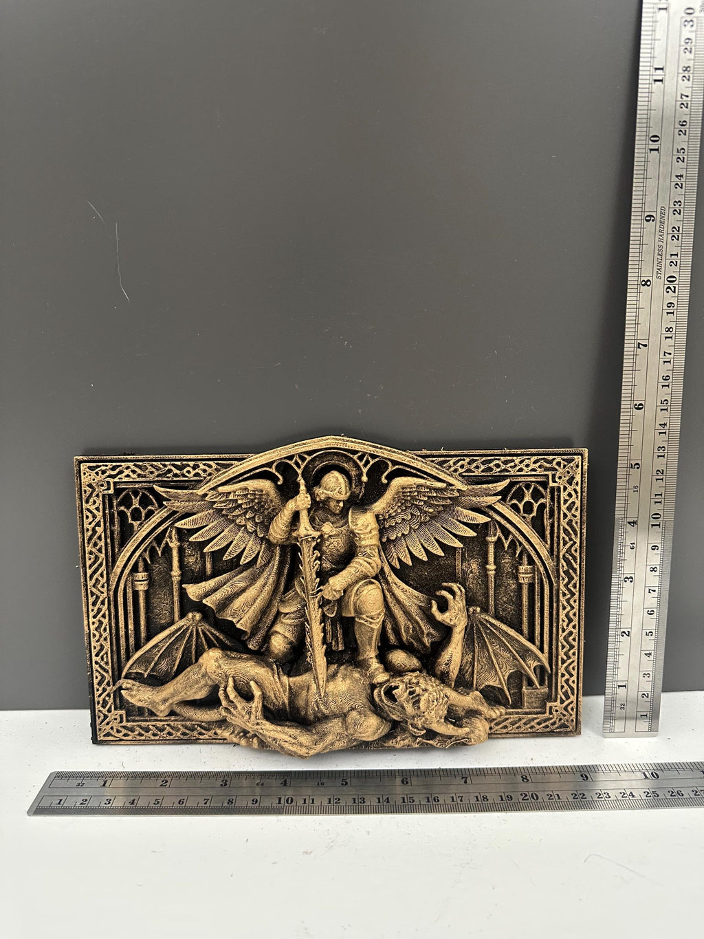 Archangel Michael Wall Plaque Gothic Decor