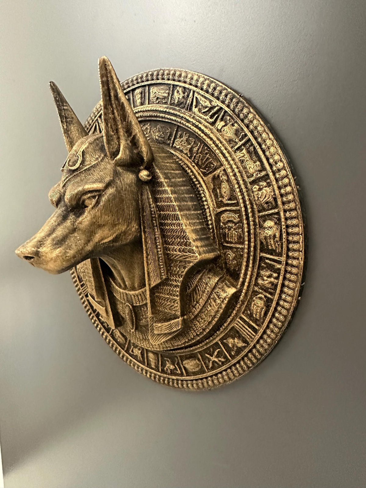 Anubis Wall Plaque Egyptian Decor