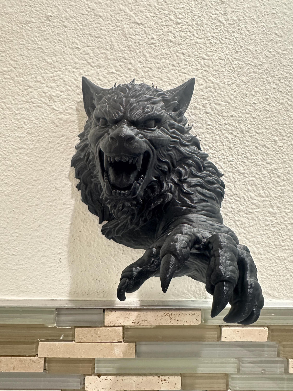 Gothic Werewolf Wall Sculpture