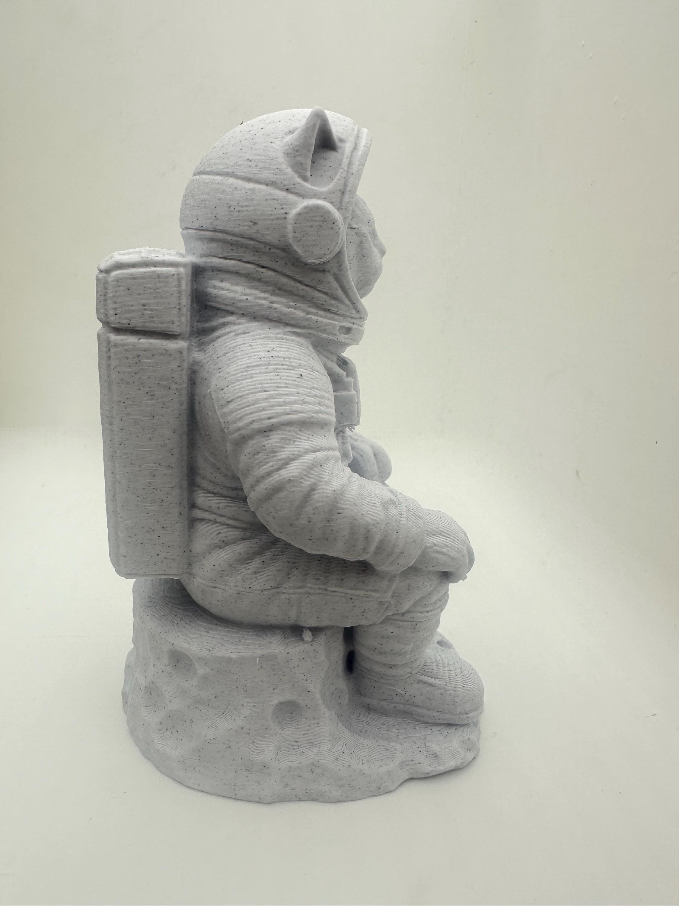 NASA Astronaut Space Cat Figurine 6” Cosmic Home Decor Statue - Quirky Cat Lover Gift
