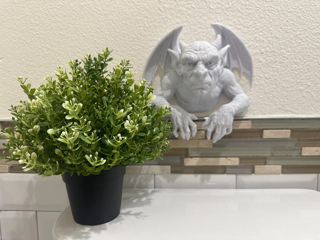 Gargoyle Wall Mount Hanging Sculpture 8x8x4 - Fantasty Creature Gothic Wall Home Decor Statue