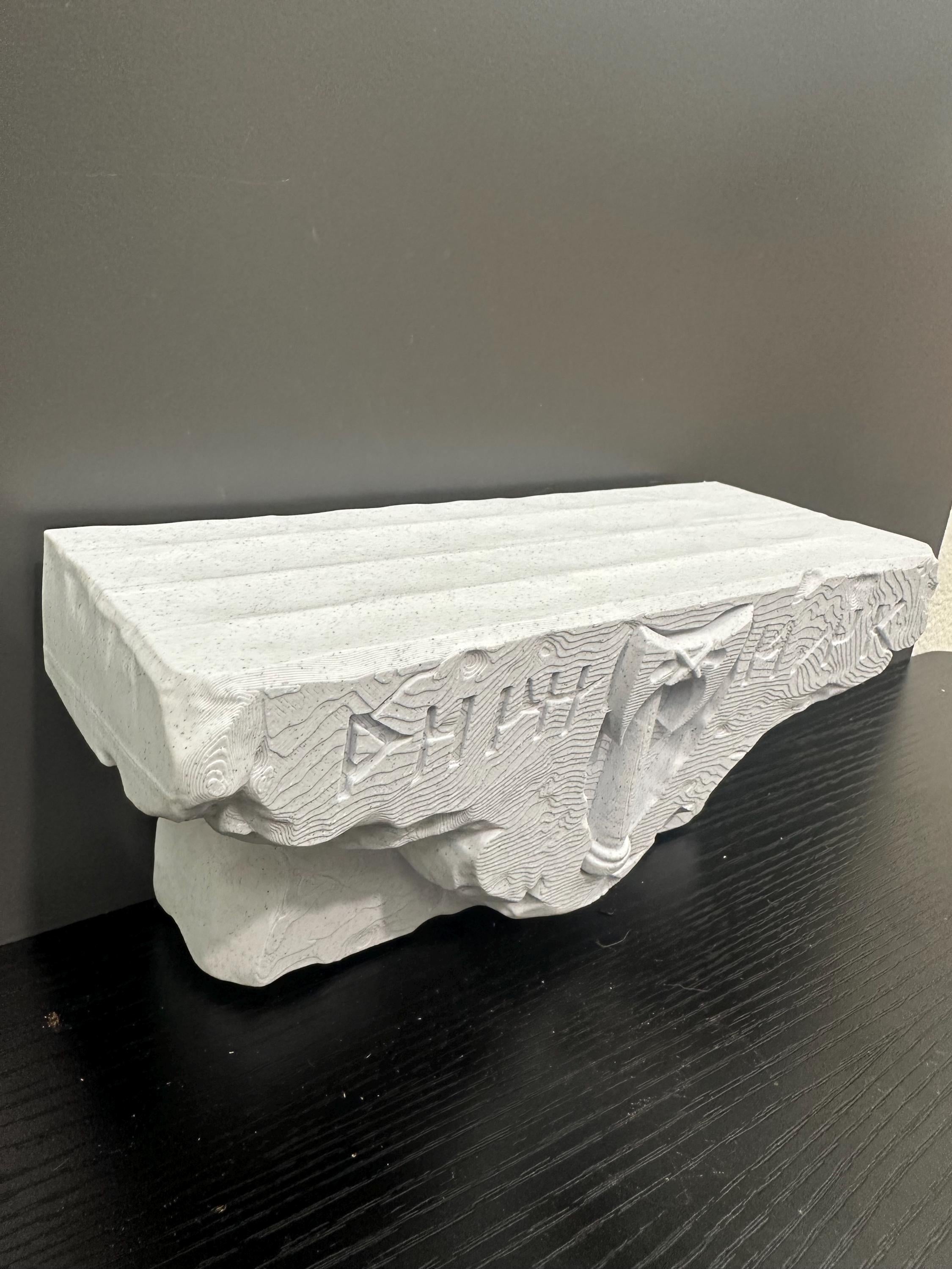 Viking Rune Wall Shelf - Norse Runestone Decor Stone Style Floating Shelf Nordic Mythology Wall Decor Pagan Home Decor 8.5x4x3”