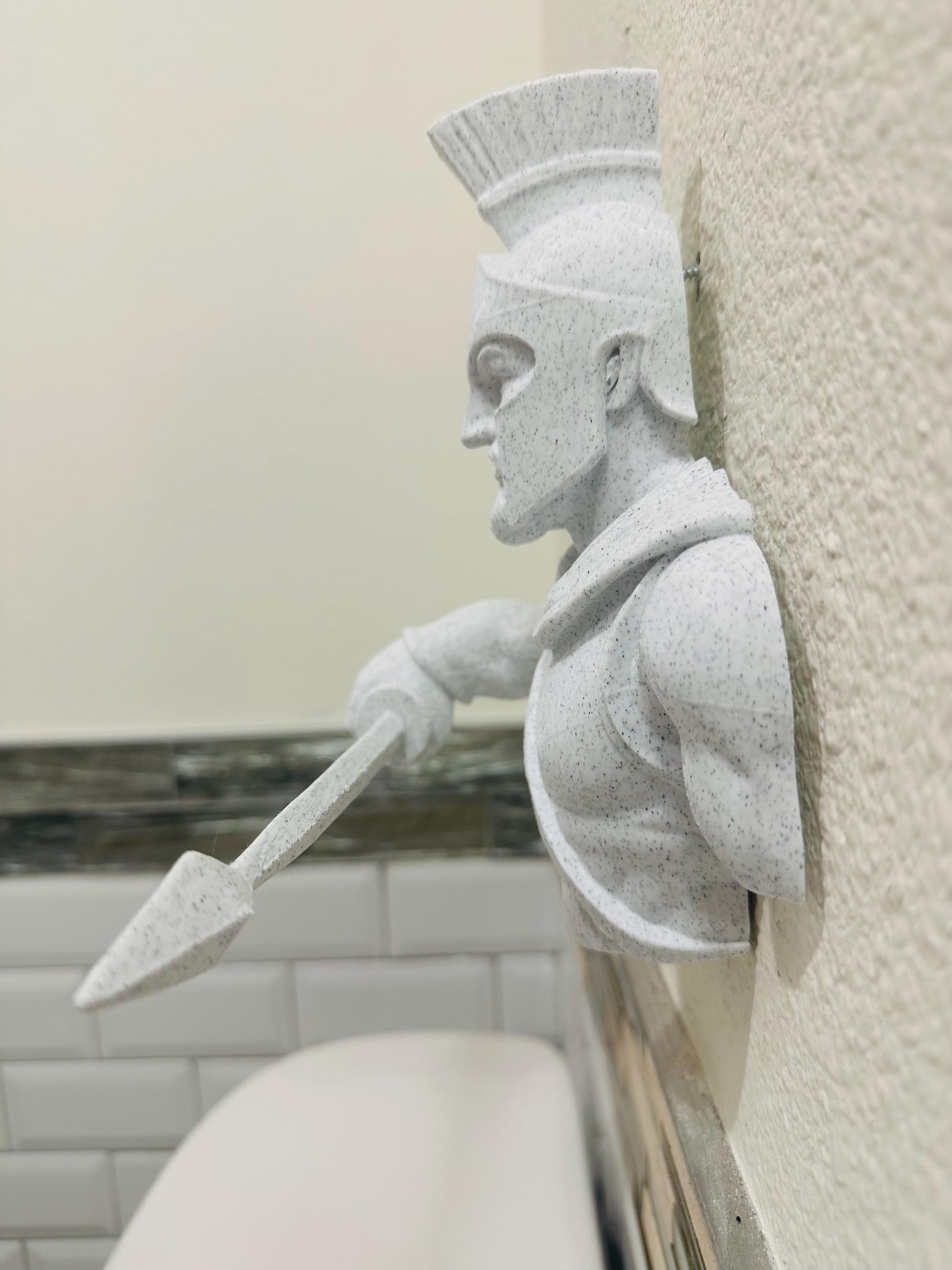 Spartan Hand Towel Holder - Greek Warrior Bathroom Decor - Masculine Gym Decor