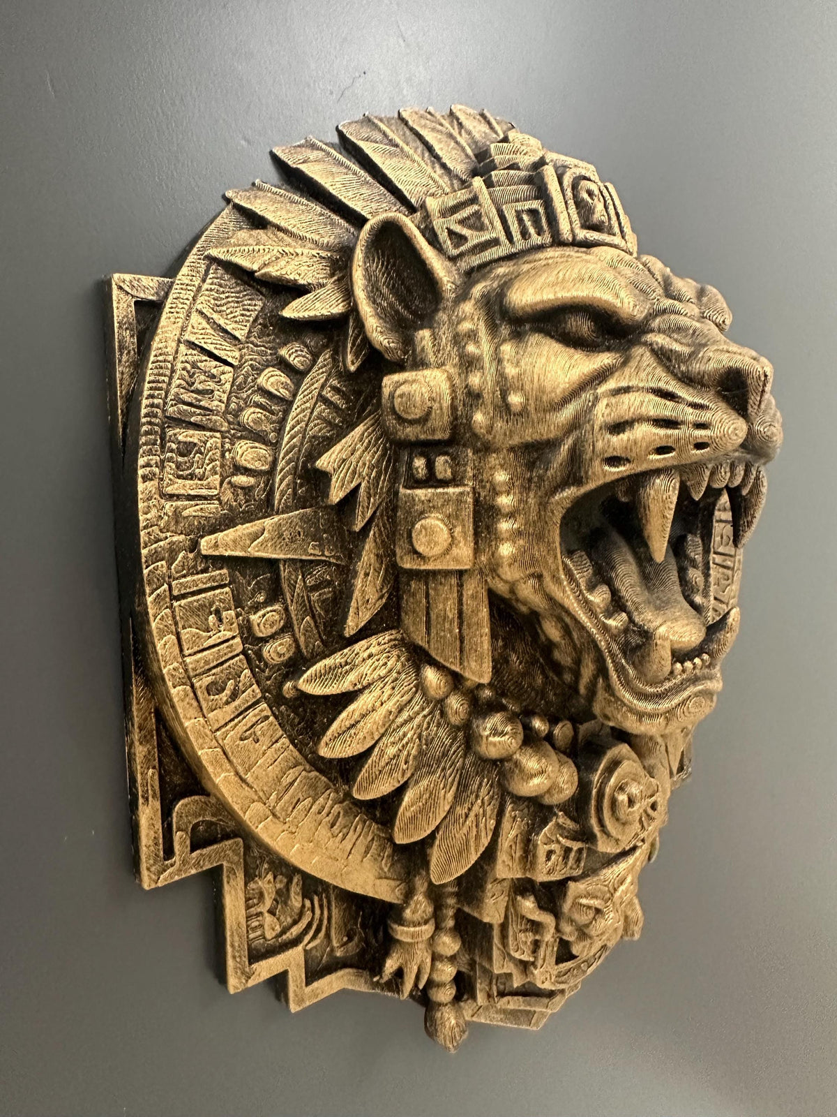 Aztec Jaguar Warrior Wall Mount
