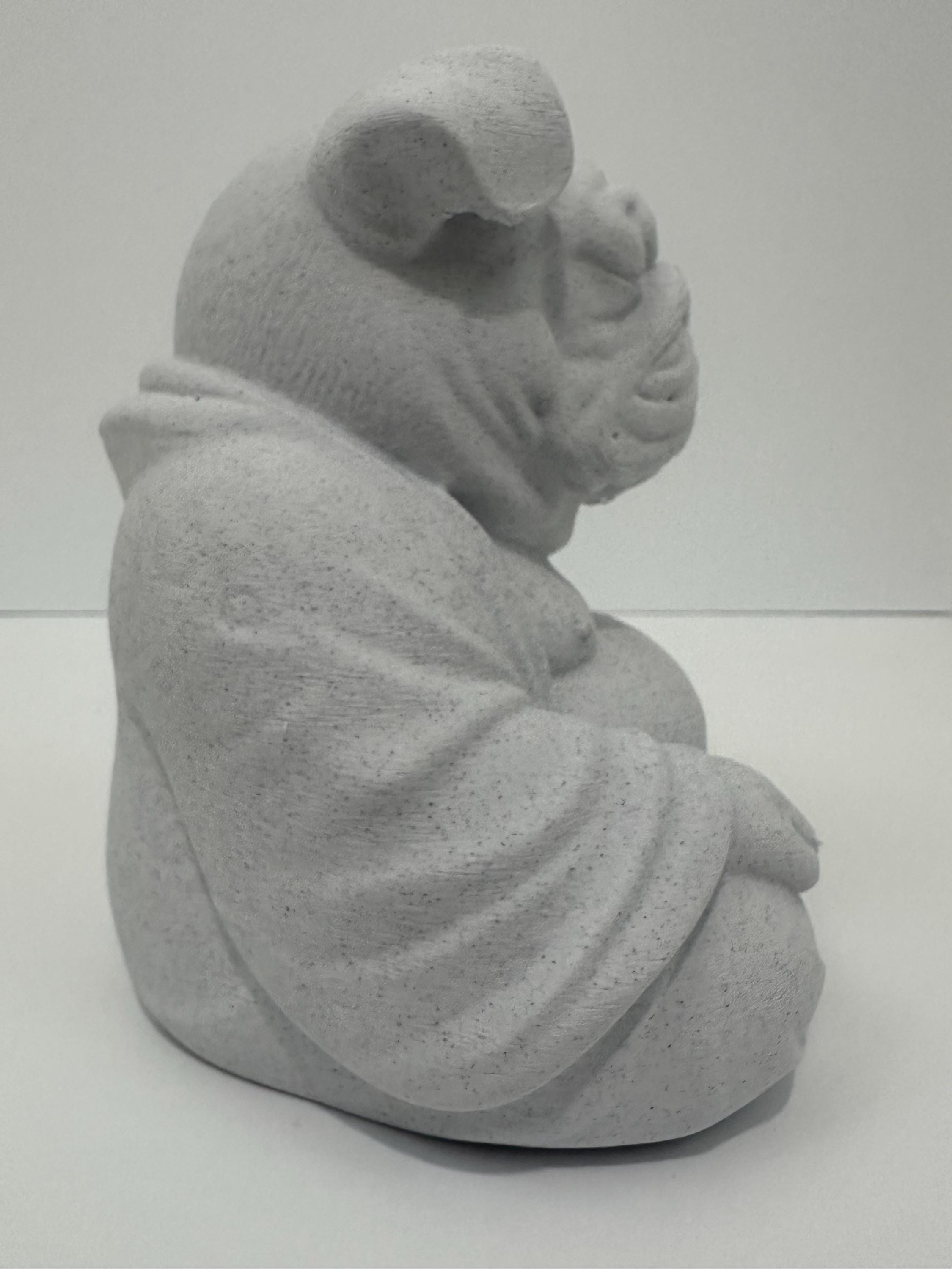 English Bulldog Buddha Statue - Funny Meditation Dog Zen Decor - Bulldog Yoga Figurine - English Bulldog Lover Gift Desk Decor Sculpture 6”