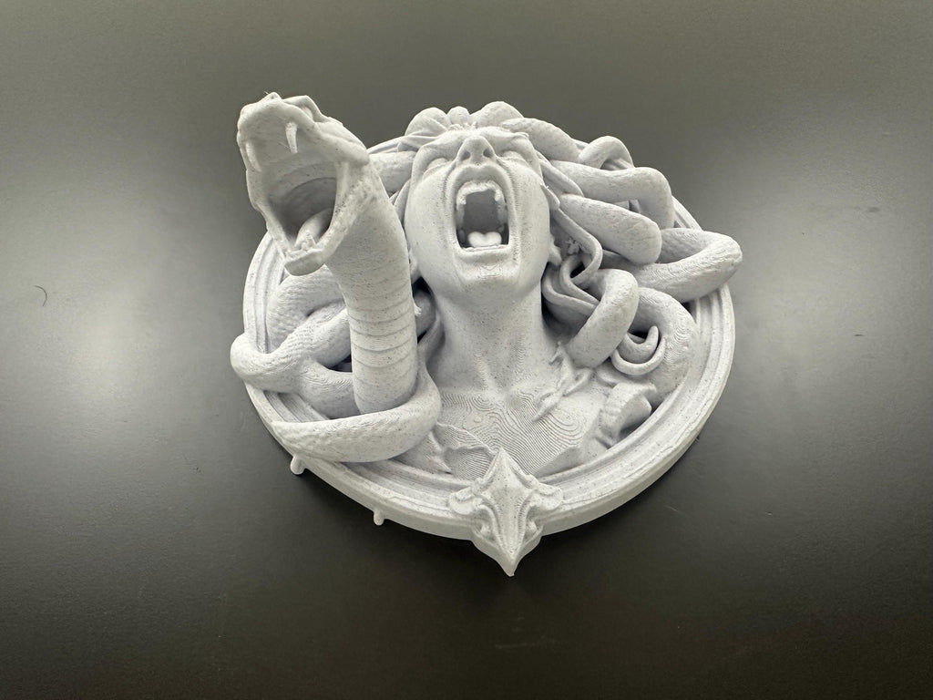 Medusa Wall Sculpture | Gothic Greek Mythology Decor | Snake Wall Plaque | Fantasy Home Decor | Rock/Stone Style Gorgon Goddess Art