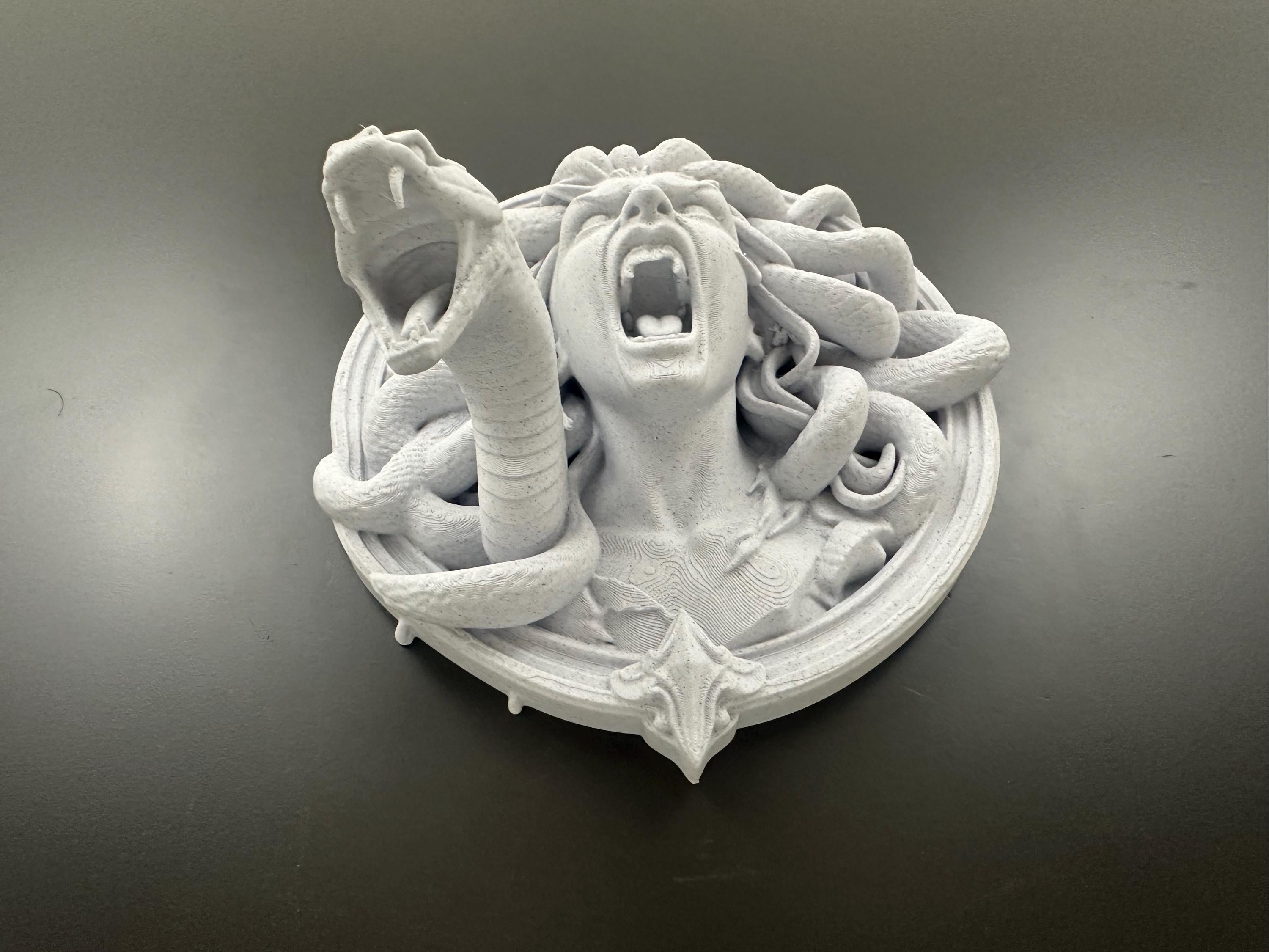 Medusa Wall Sculpture | Gothic Greek Mythology Decor | Snake Wall Plaque | Fantasy Home Decor | Rock/Stone Style Gorgon Goddess Art