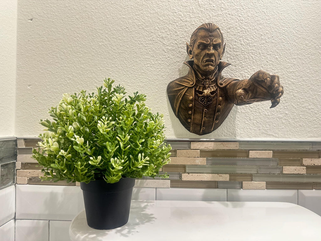 Gothic Vampire Wall Sculpture with Reaching Hand