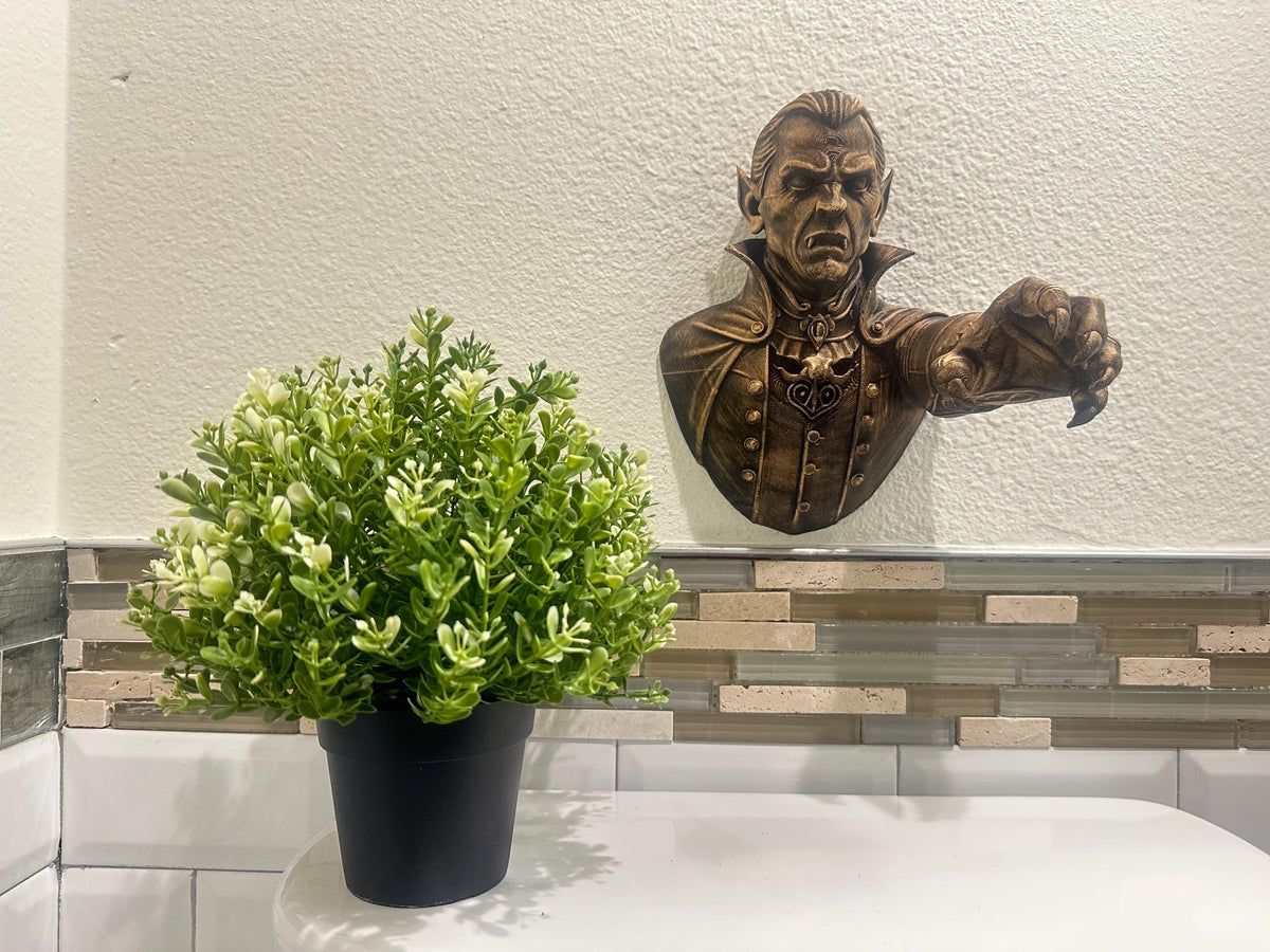 Gothic Vampire Wall Sculpture with Reaching Hand