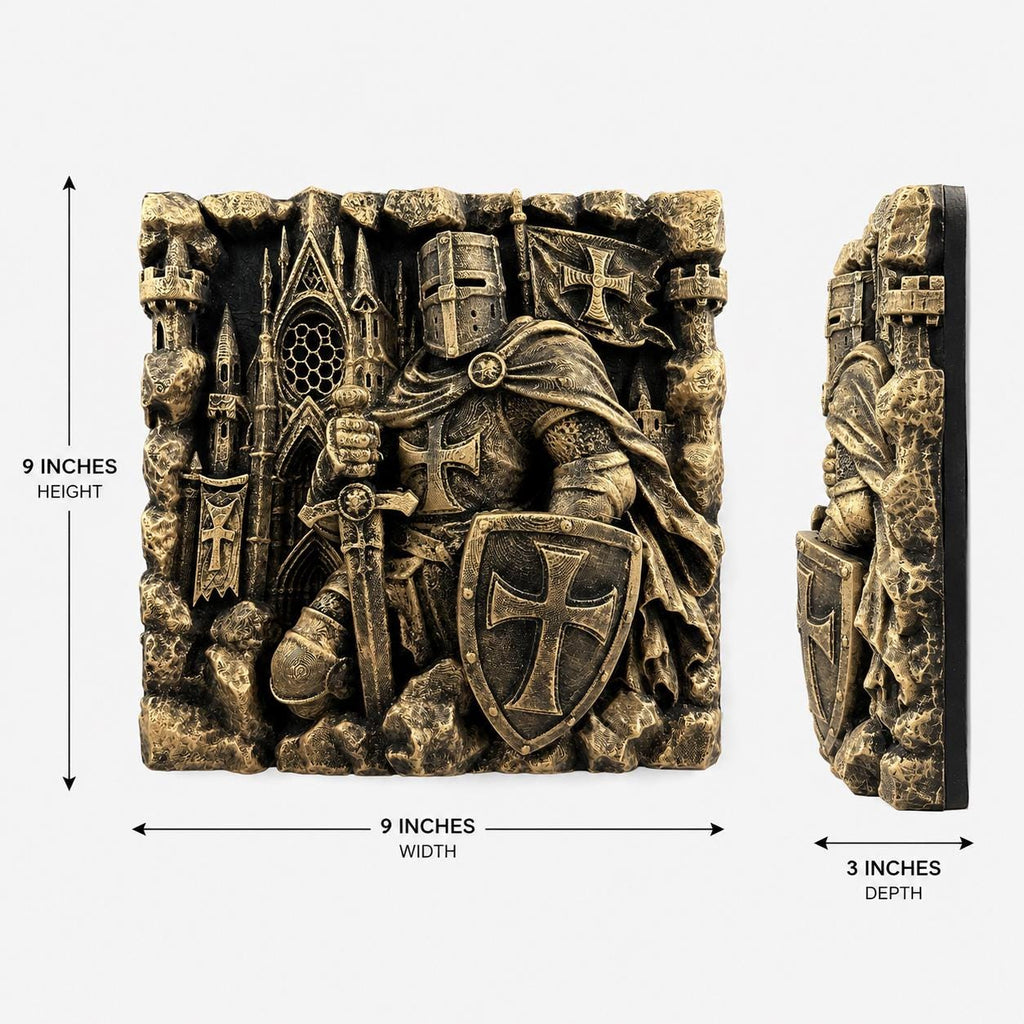 Templar Knight Wall Sculpture