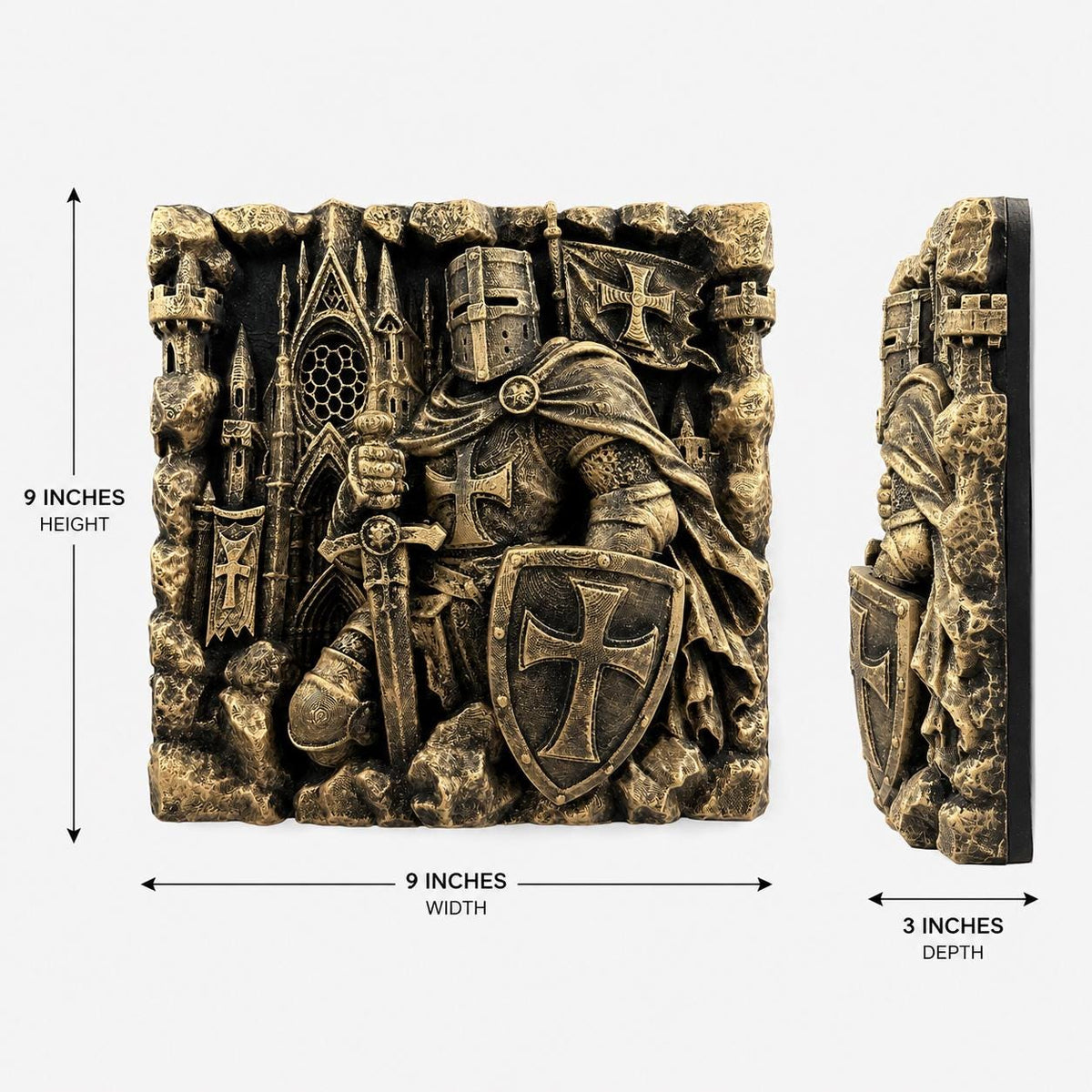 Templar Knight Wall Sculpture