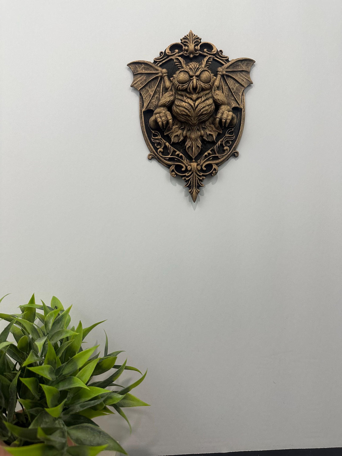 Gothic Mothman Wall Plaque