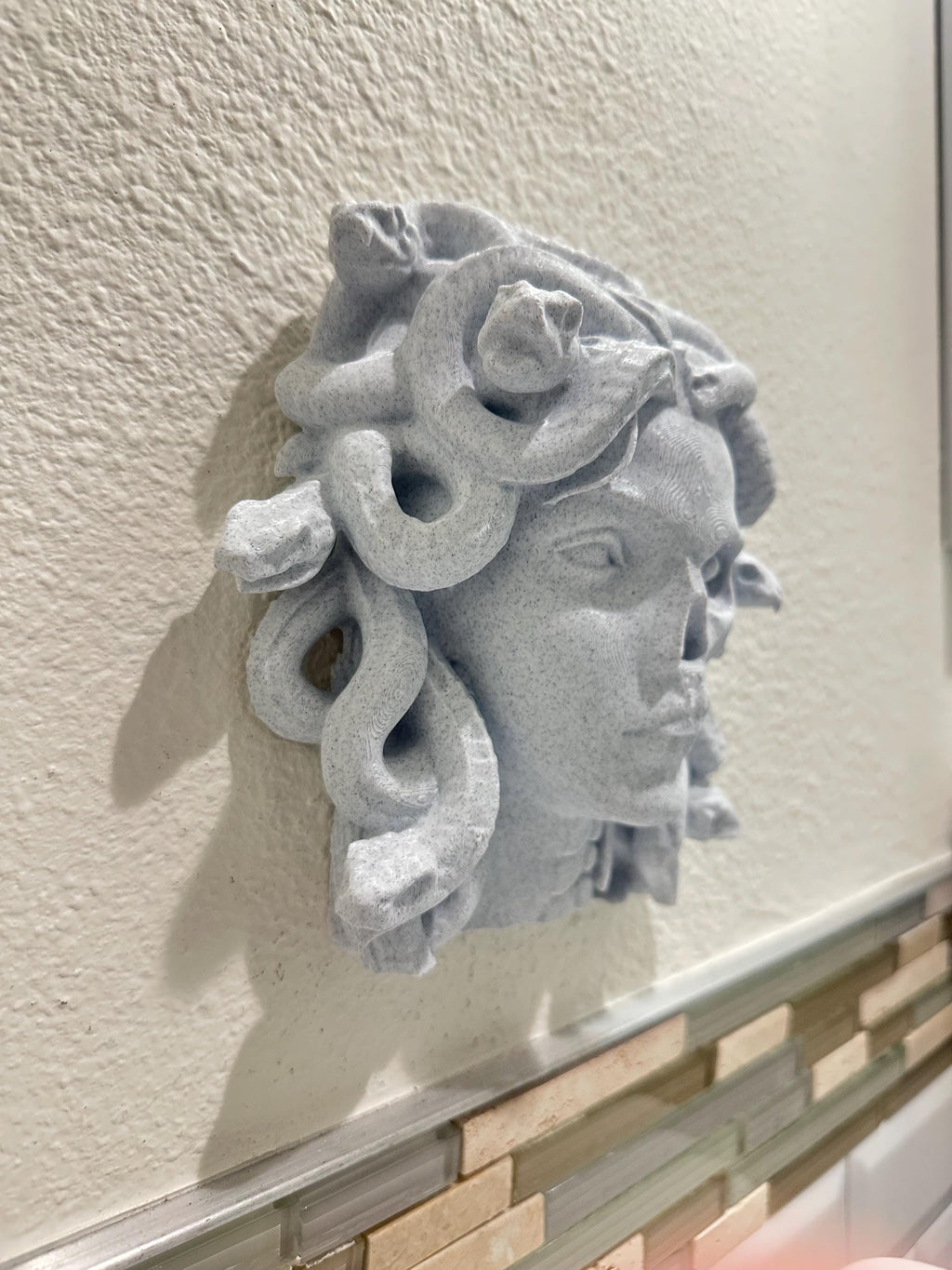 Medusa Life and Death Wall Decor - Gorgon Wall Sculpture - Split Face Skull Statue - Greek Mythology Wall Art - Gothic Decor - Memento Mori
