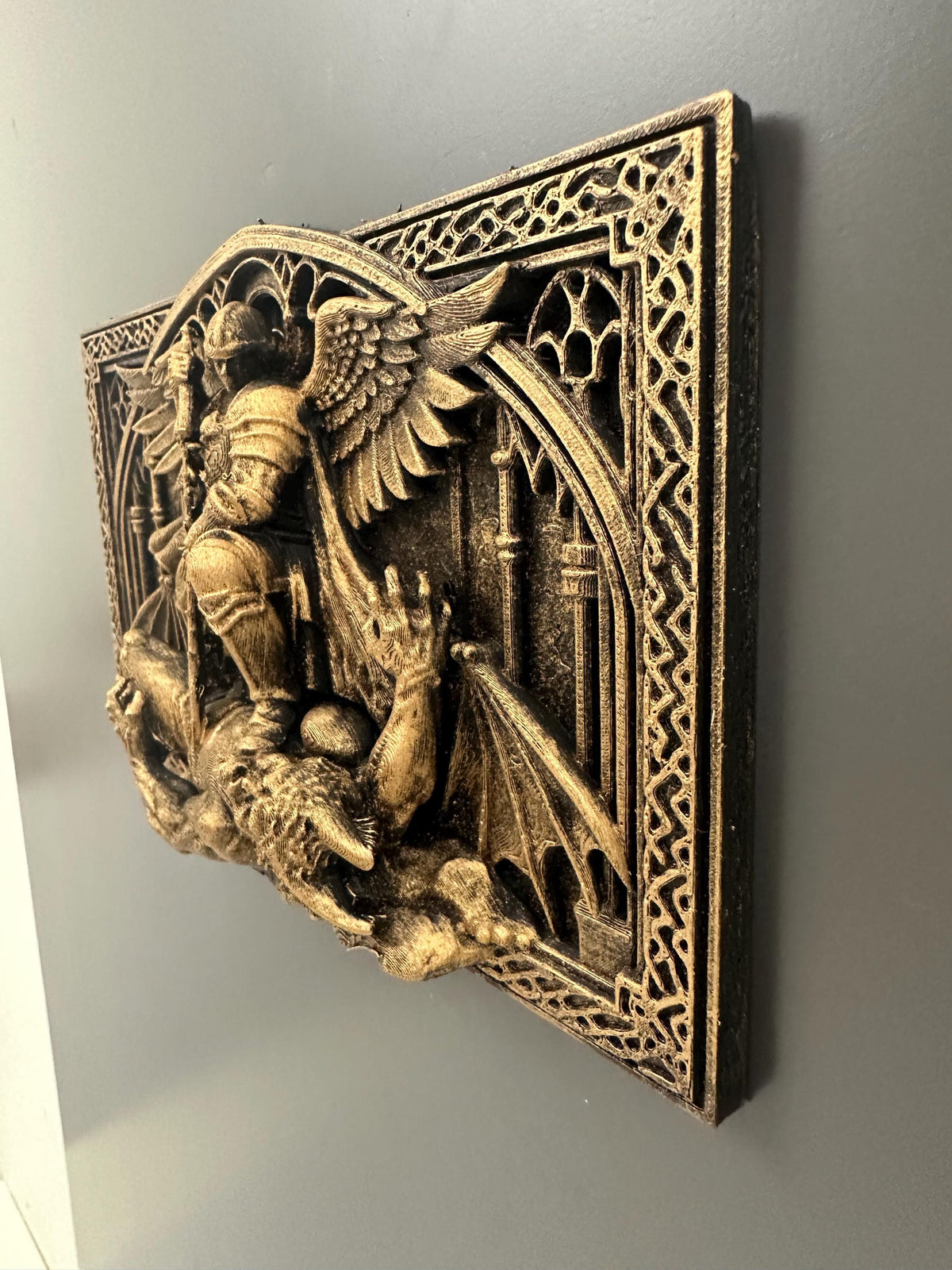 Archangel Michael Wall Plaque Gothic Decor