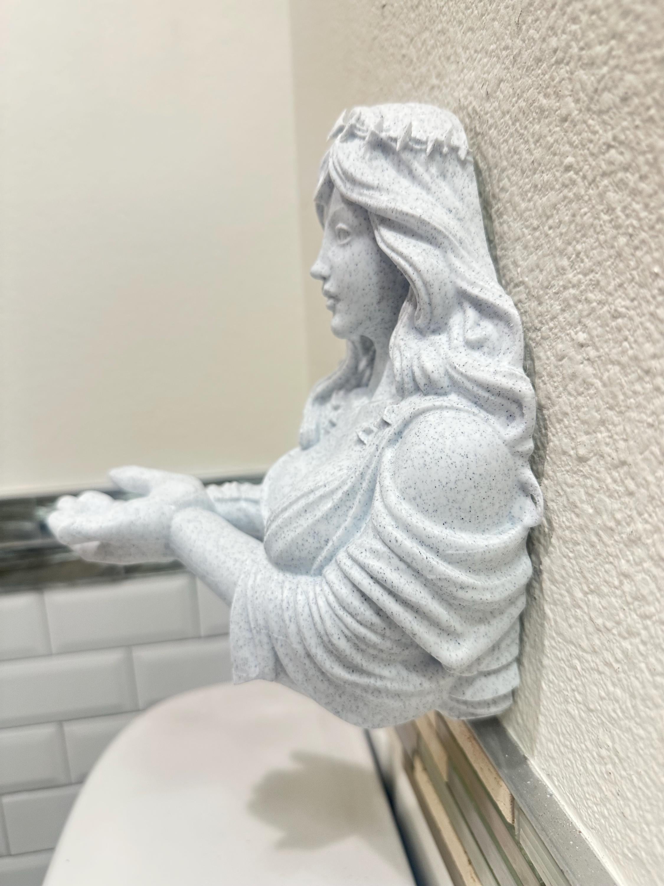 Nyx Goddess Wall Decor - Greek Mythology Wall Sculpture - Night Goddess Bust Wall Mount - Celestial Gothic Decor - 9x7x6