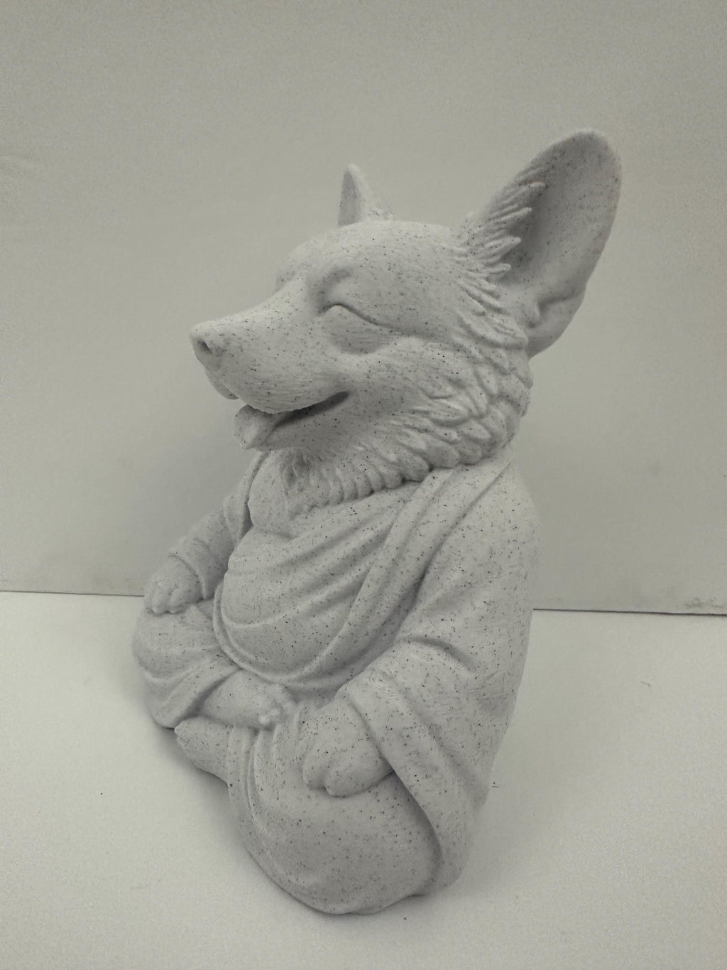Corgi Buddha Statue | Meditating Corgi Figurine | Zen Dog Decor | Yoga Dog Sculpture | Dog Lover Gift | Mindfulness Home Decor 6”
