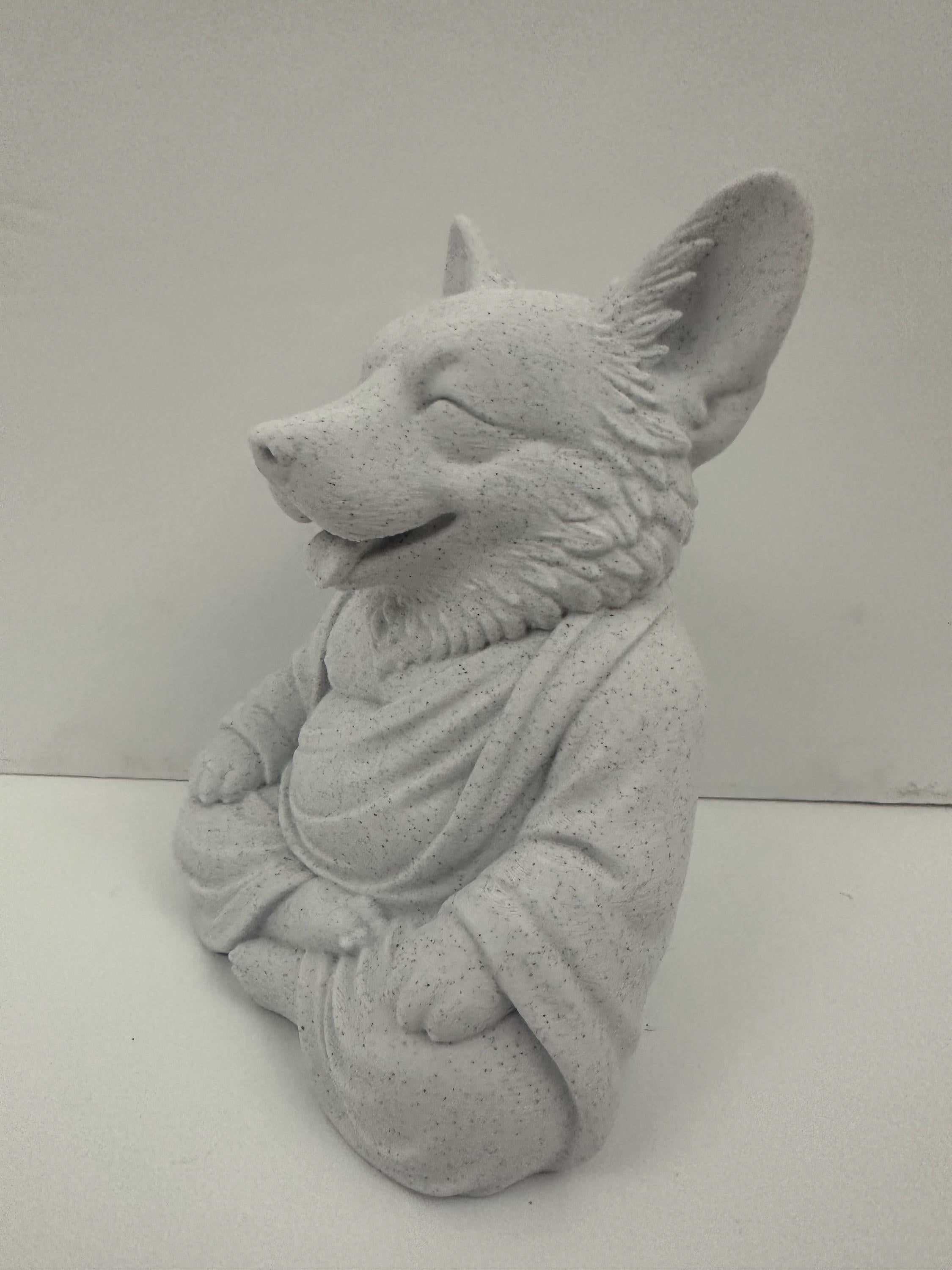 Corgi Buddha Statue | Meditating Corgi Figurine | Zen Dog Decor | Yoga Dog Sculpture | Dog Lover Gift | Mindfulness Home Decor 6”