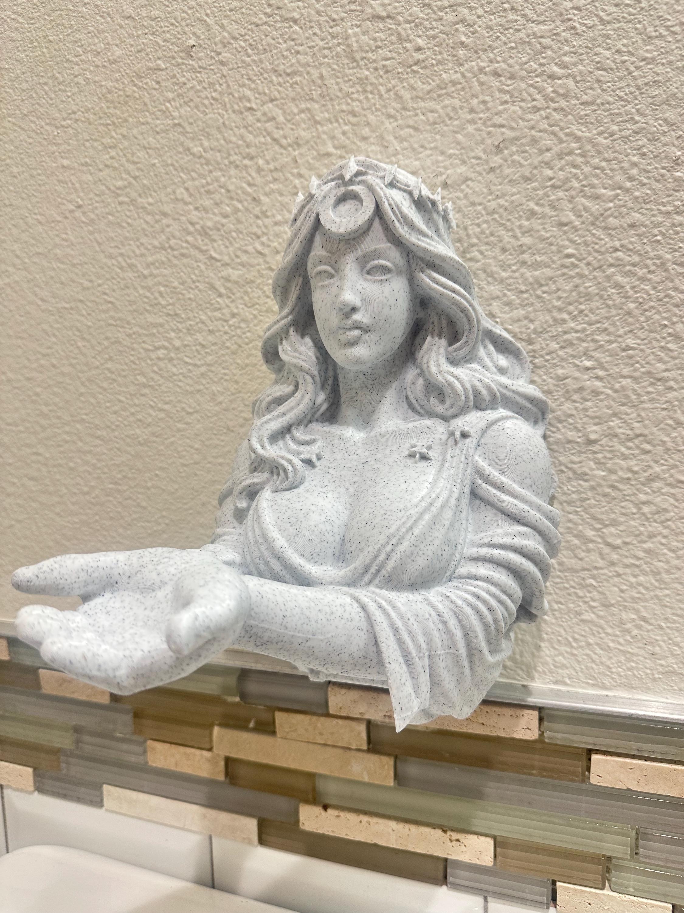 Nyx Goddess Wall Decor - Greek Mythology Wall Sculpture - Night Goddess Bust Wall Mount - Celestial Gothic Decor - 9x7x6