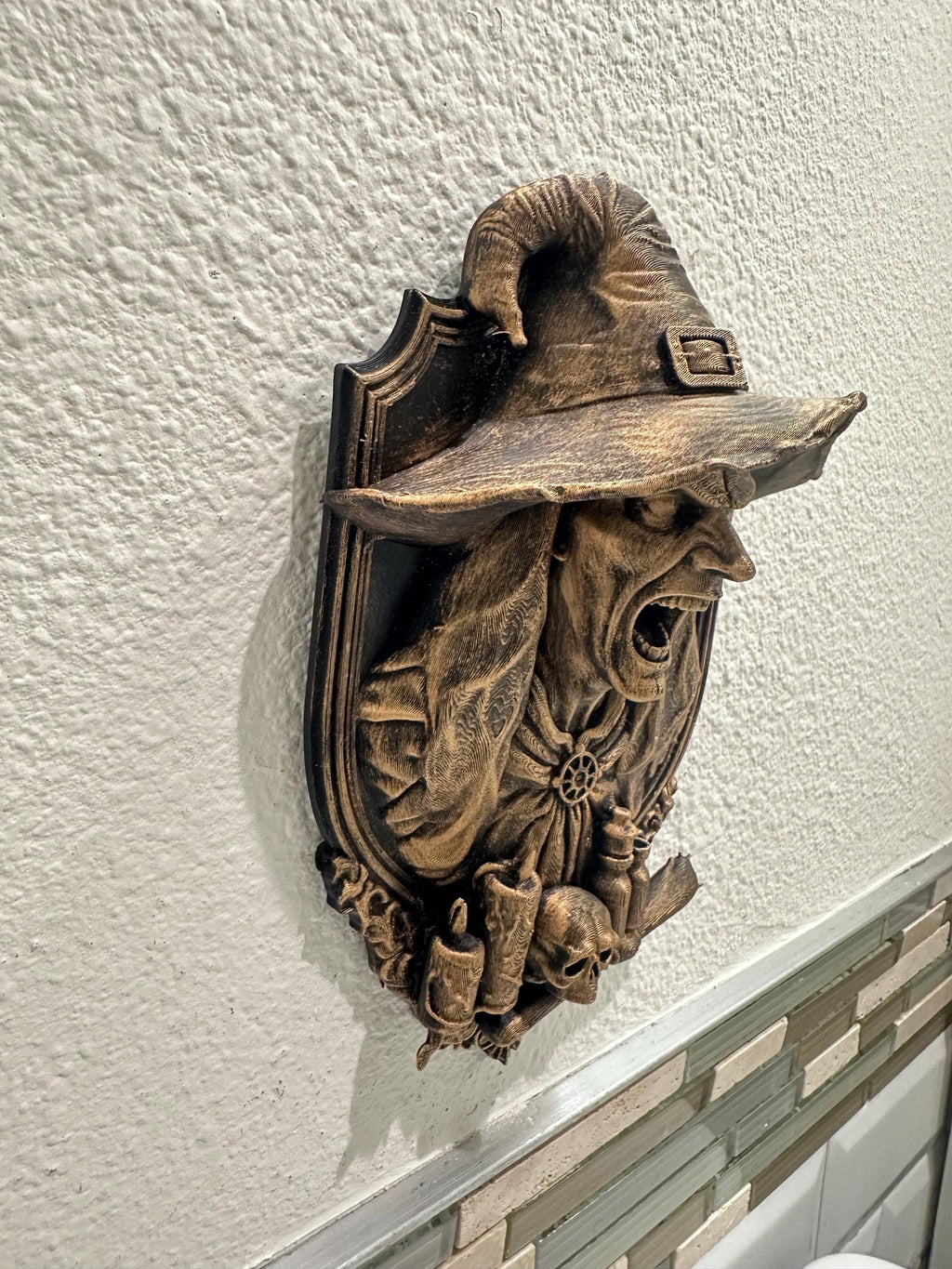 Gothic Witch Wall Plaque Horror Decor