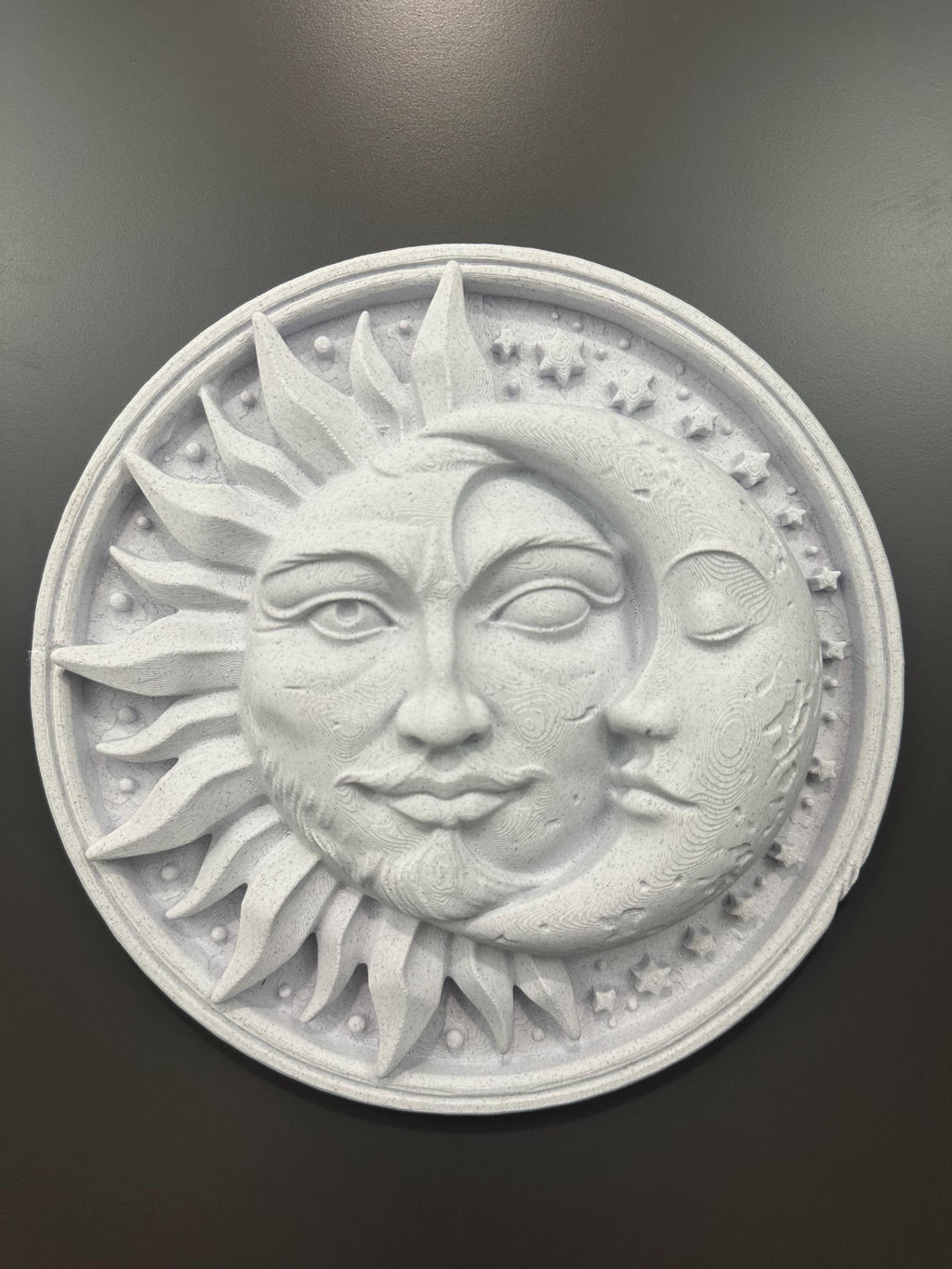 Sun and Moon Wall Plaque - Celestial Decor Yin Yang Wall Art - Boho Home Decor - Astrology Wall Hanging - Patio Garden Art 9x9x2”