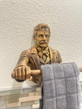 Victorian Gentleman Hand Towel Holder Wall Mount