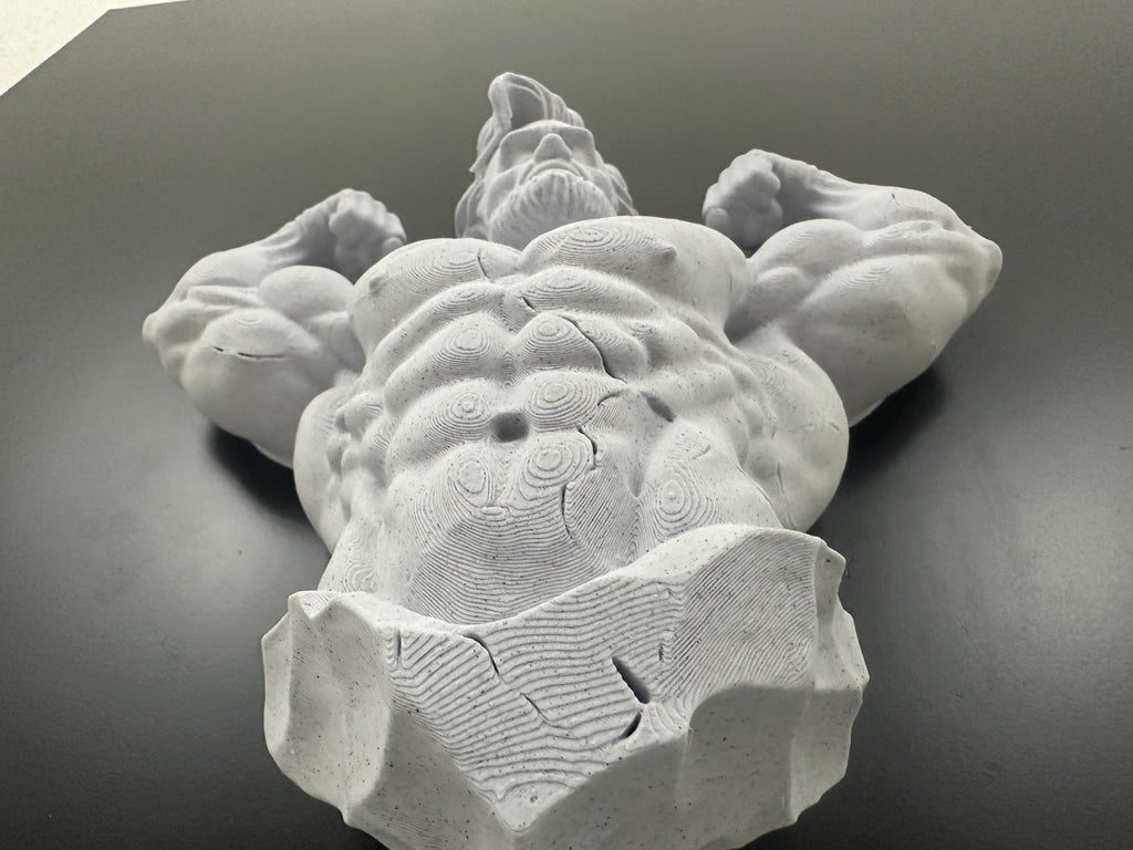 Muscular Abraham Lincoln Wall Sculpture, Funny Lincoln Bust Wall Mount, Gym Lincoln Statue, Historical Humor Decor - Honest Abe Stone Style